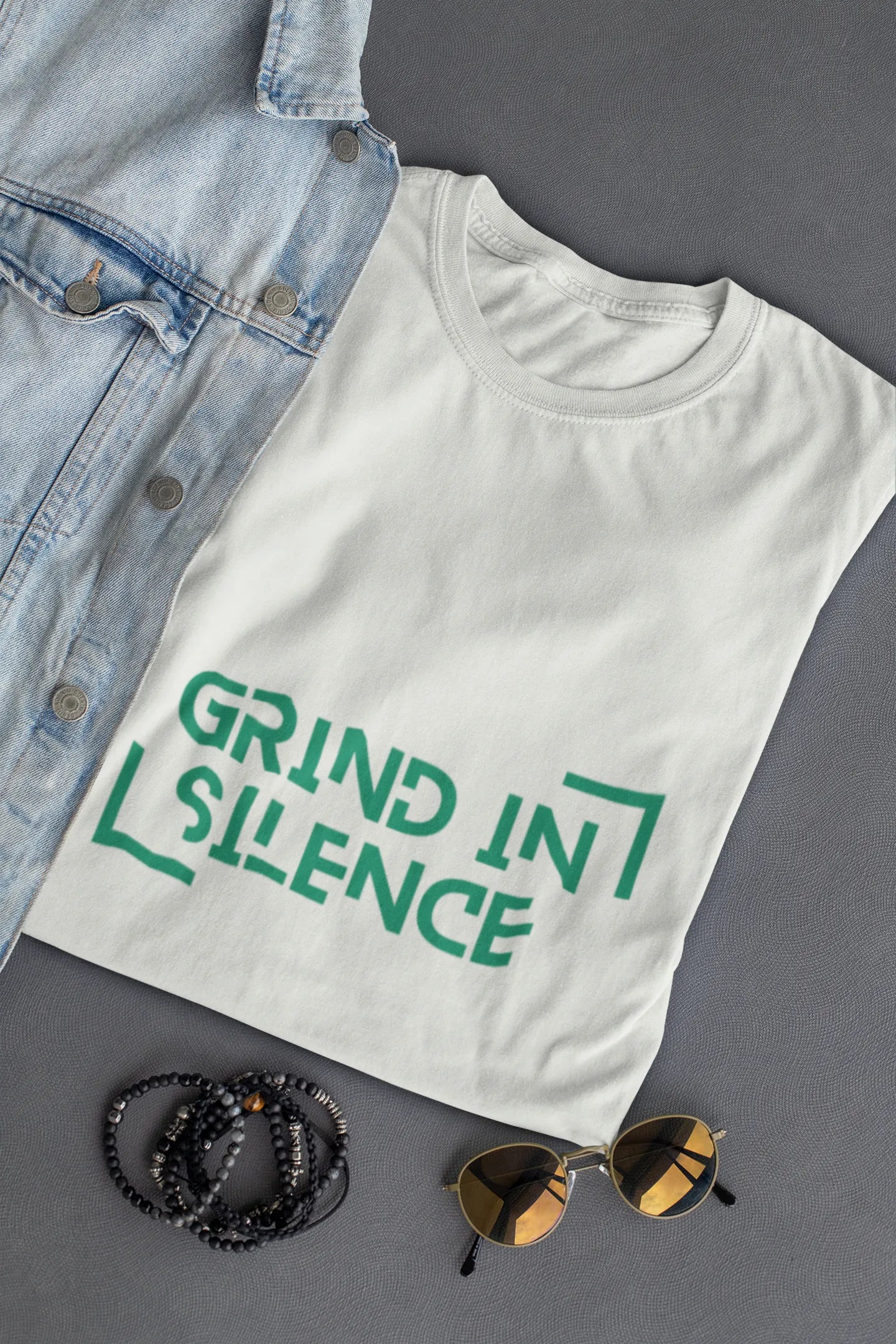 "Grind In Silence" | Men’s Motivational T-shirt
