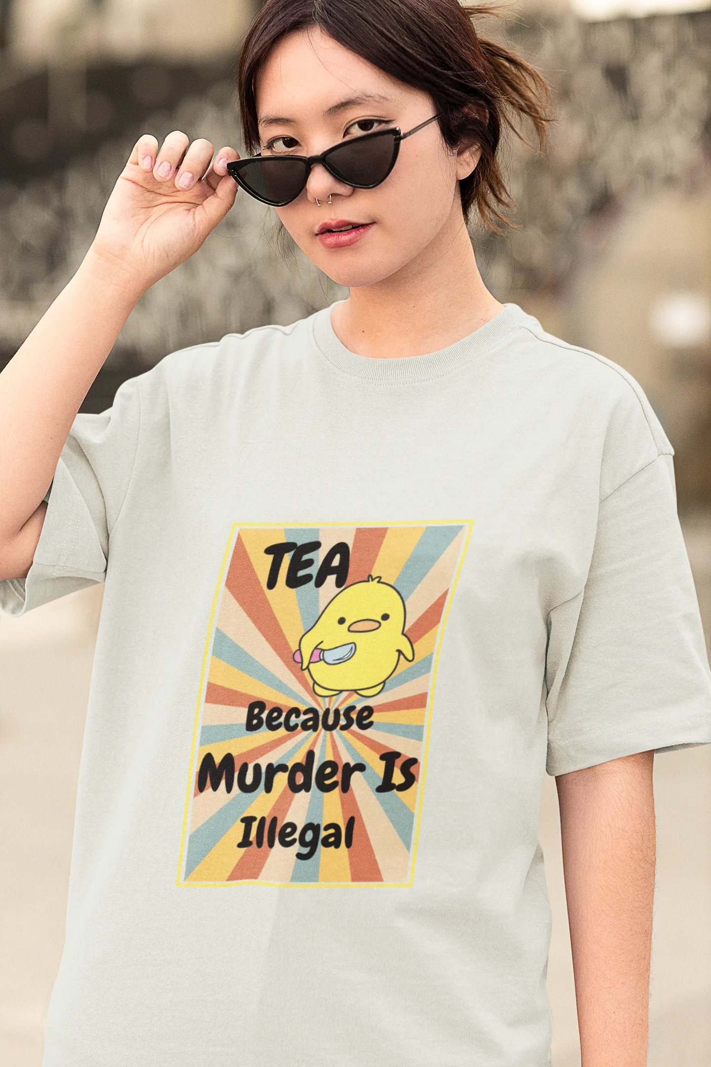 "Tea - Because Murder is Illegal" | Women’s T-shirt for Tea Lovers