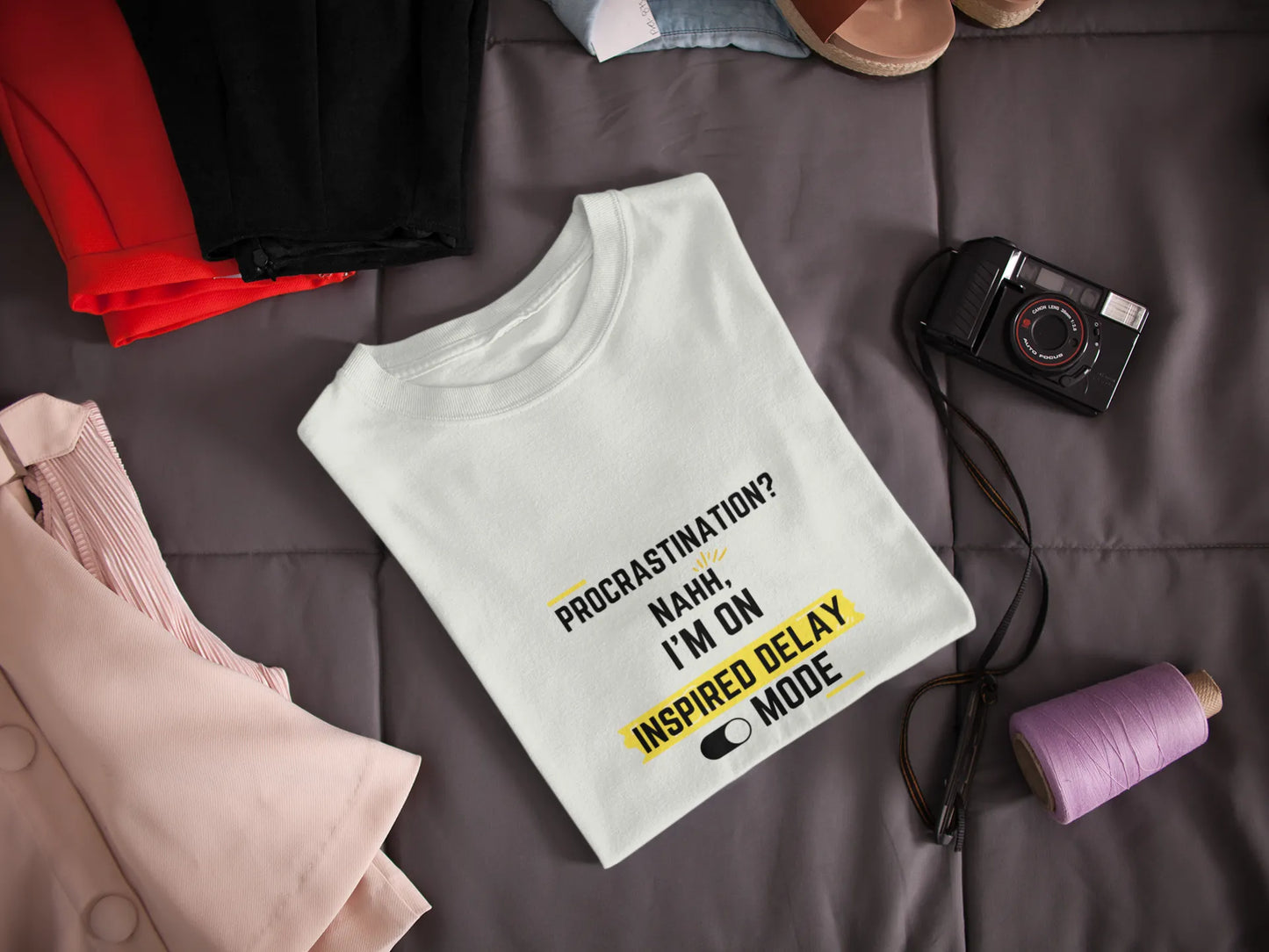 "Procrastination? Nahh I'm on Inspired Delay Mode" | Men’s Motivational T-shirt