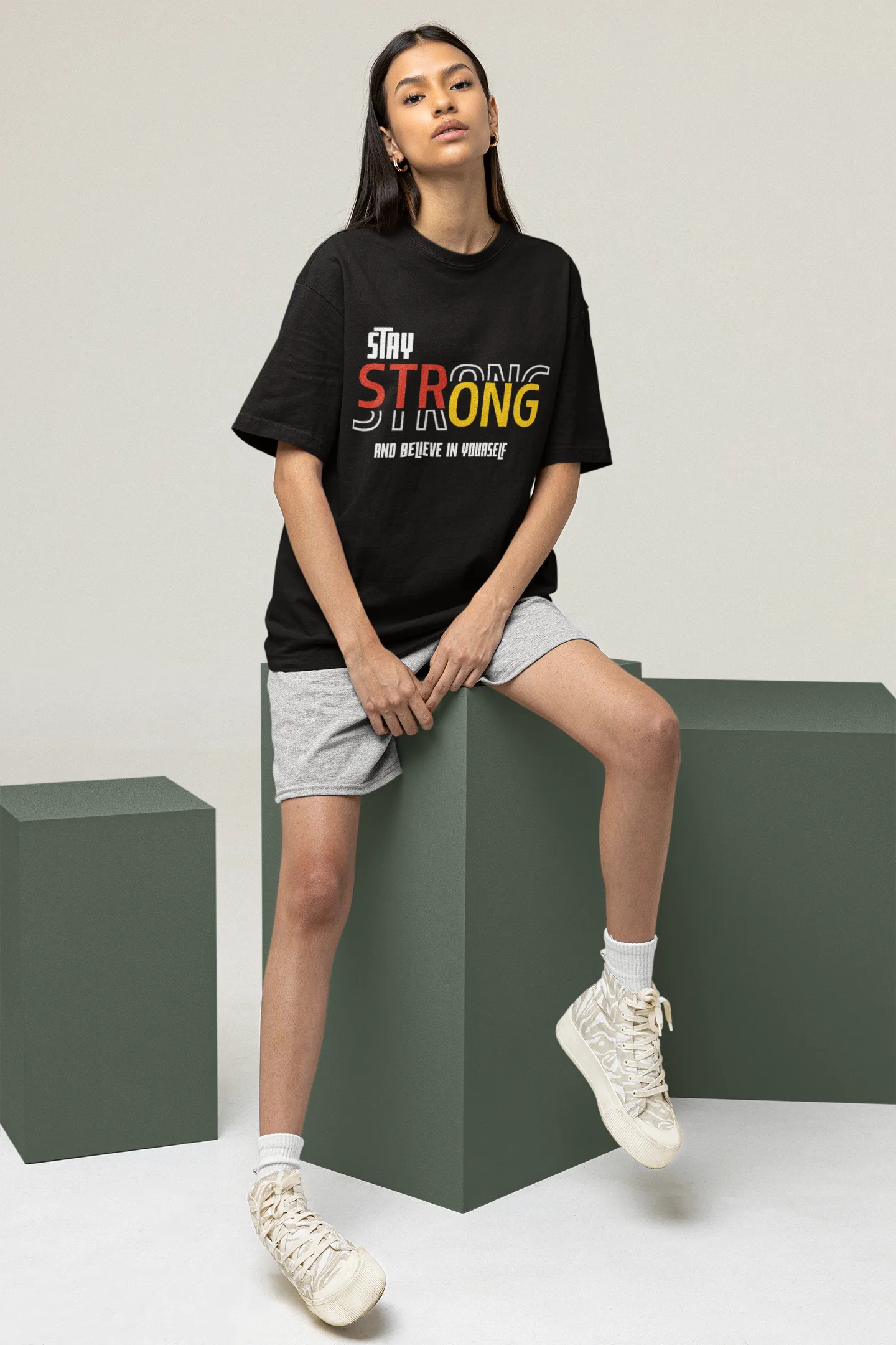 "Stay Strong and Believe in Yourself" | Women’s Motivational T-shirt