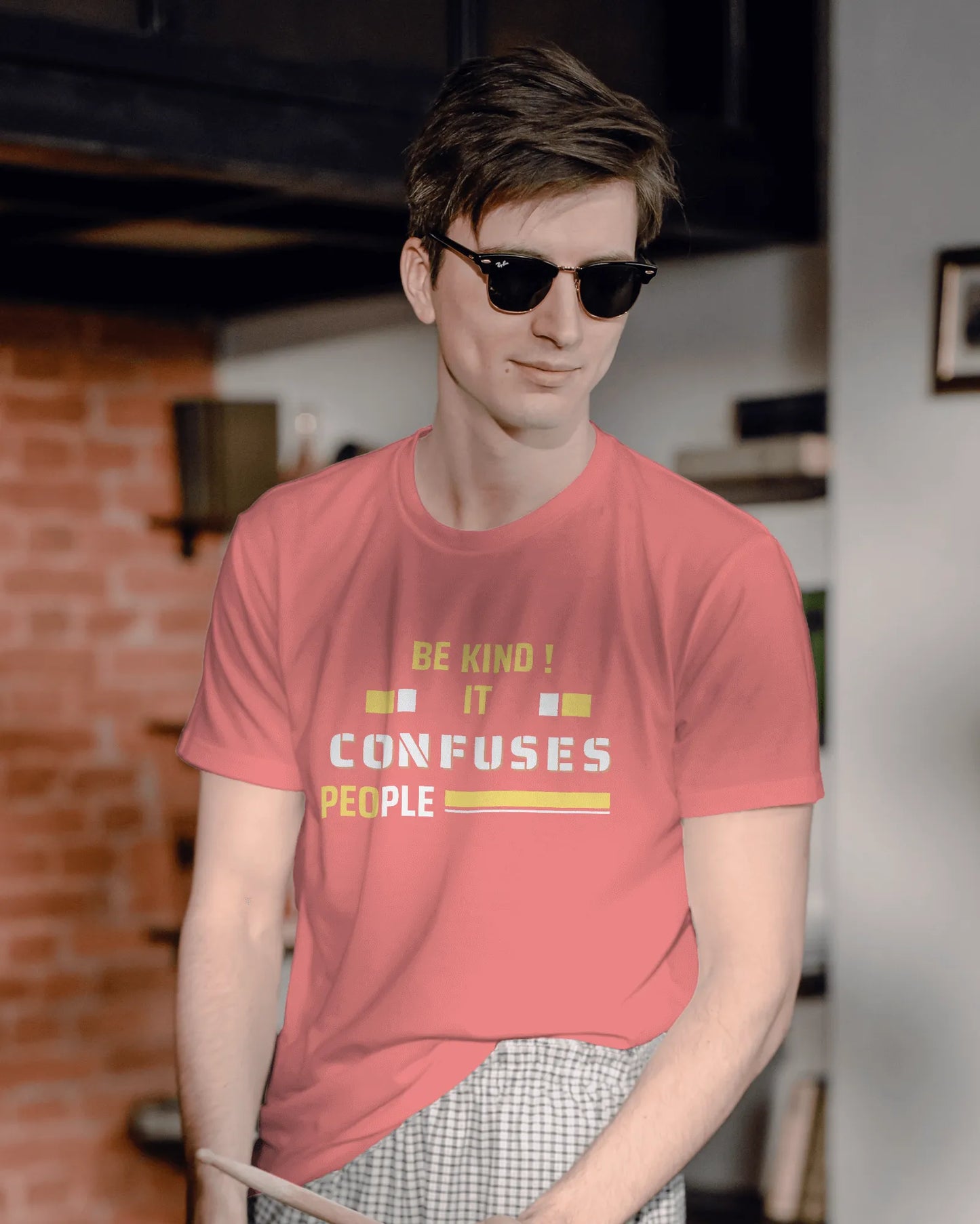 "Be Kind - It Confuses People" | Men’s Motivational T-shirt