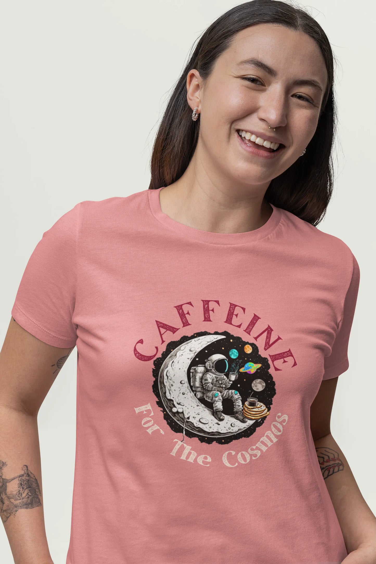 "Caffeine For The Cosmos" | Women’s Coffee Lovers T-shirt