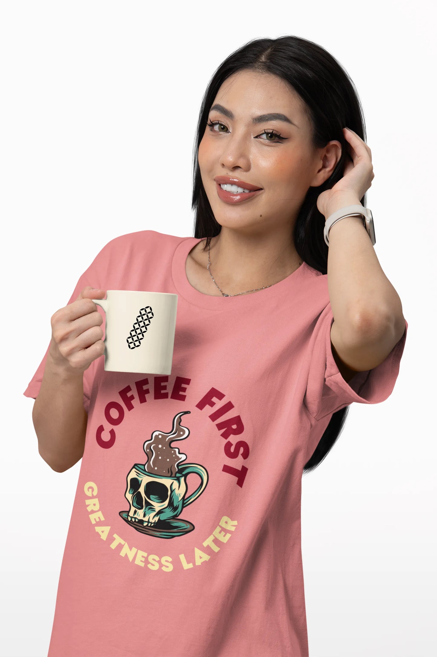 "Coffee First - Greatness Later" | Women’s Coffee Lovers T-shirt