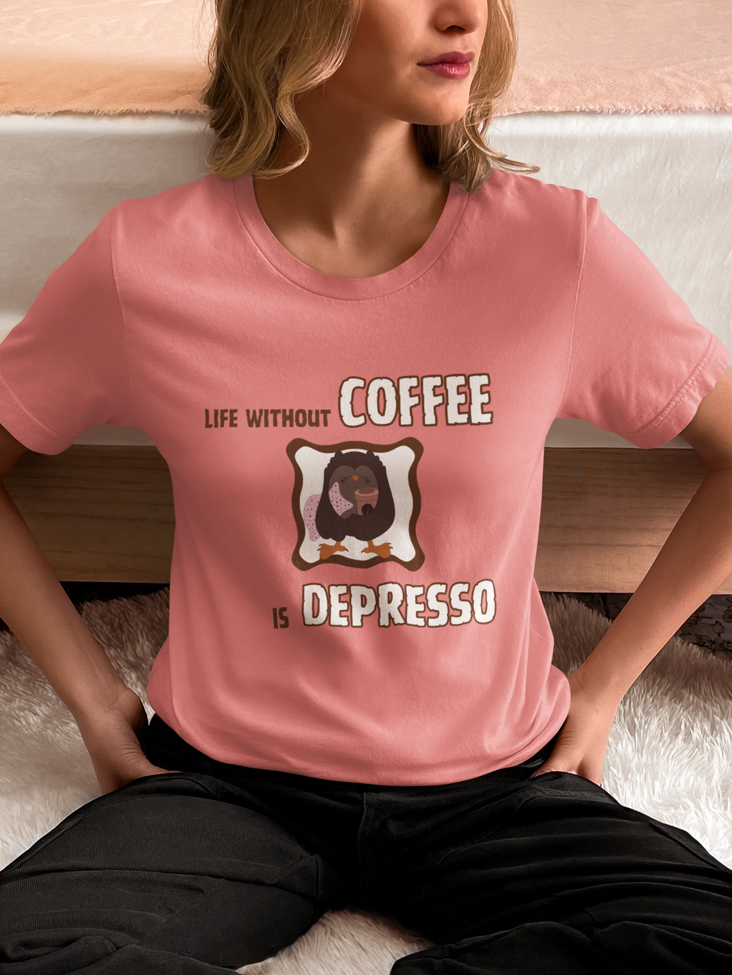 "Life Without Coffee Is Depresso" | Women’s Coffee Lovers T-shirt