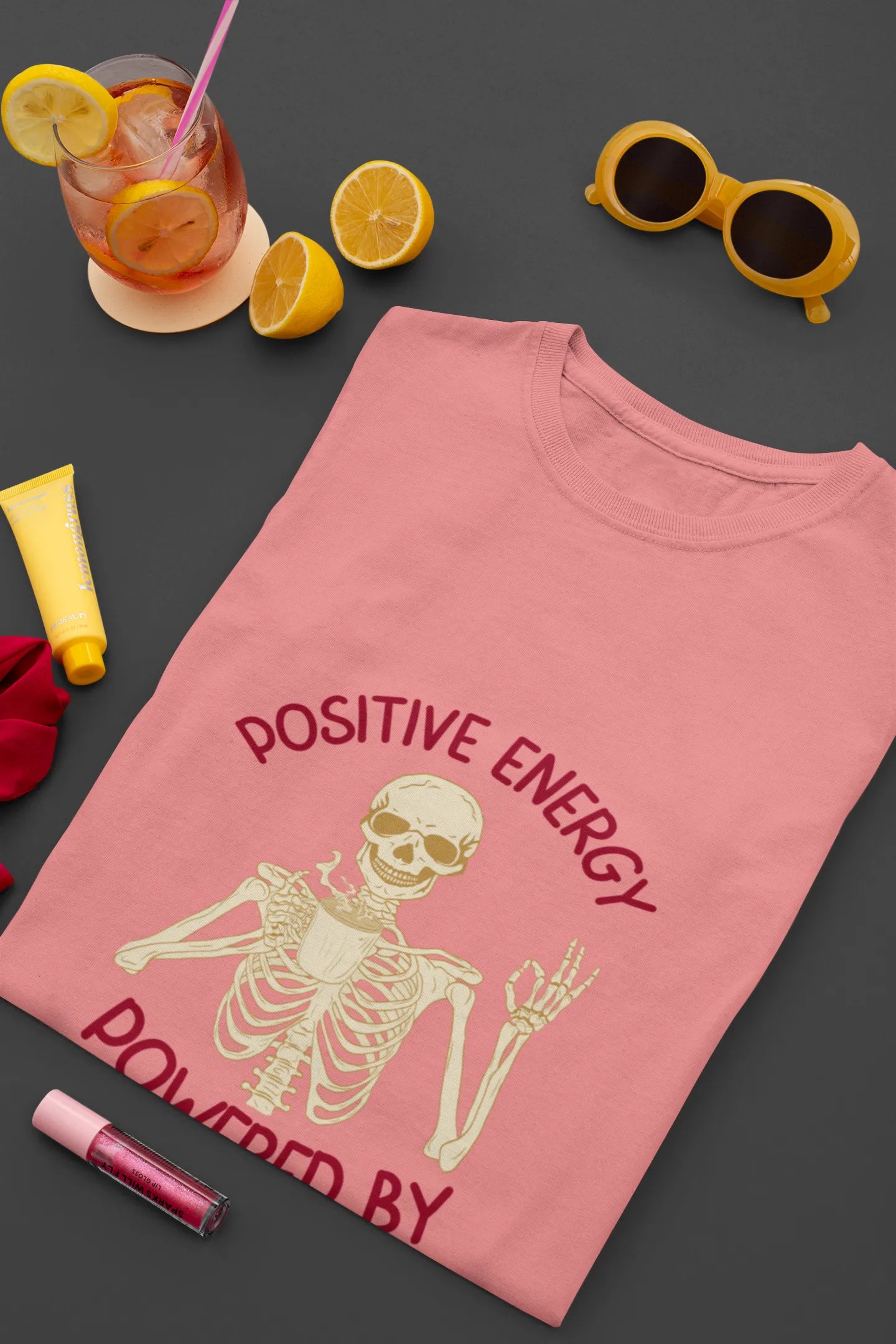 "Positive Energy Powered By Coffee" | Women’s Coffee Lovers T-shirt