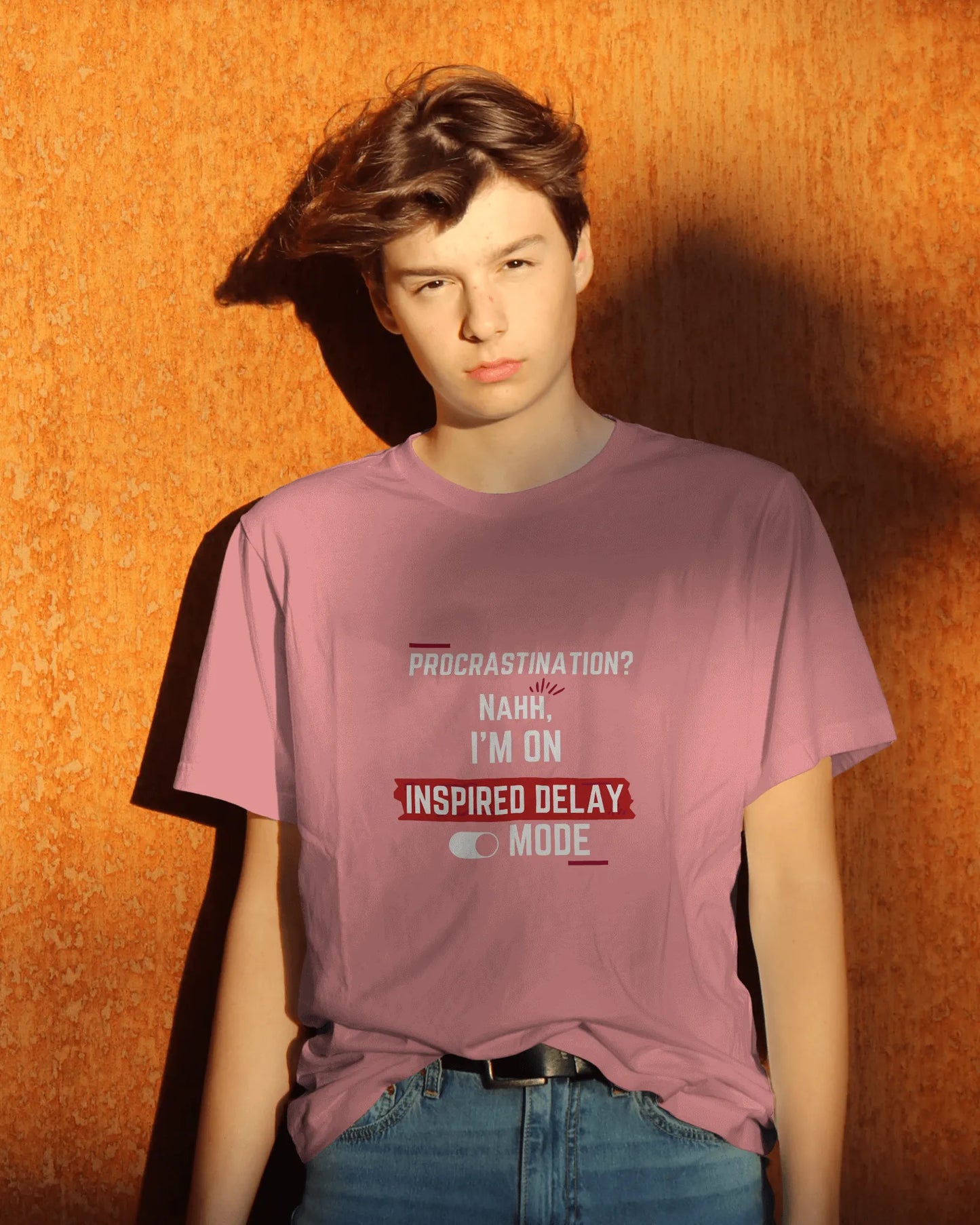 "Procrastination? Nahh I'm on Inspired Delay Mode" | Men’s Motivational T-shirt