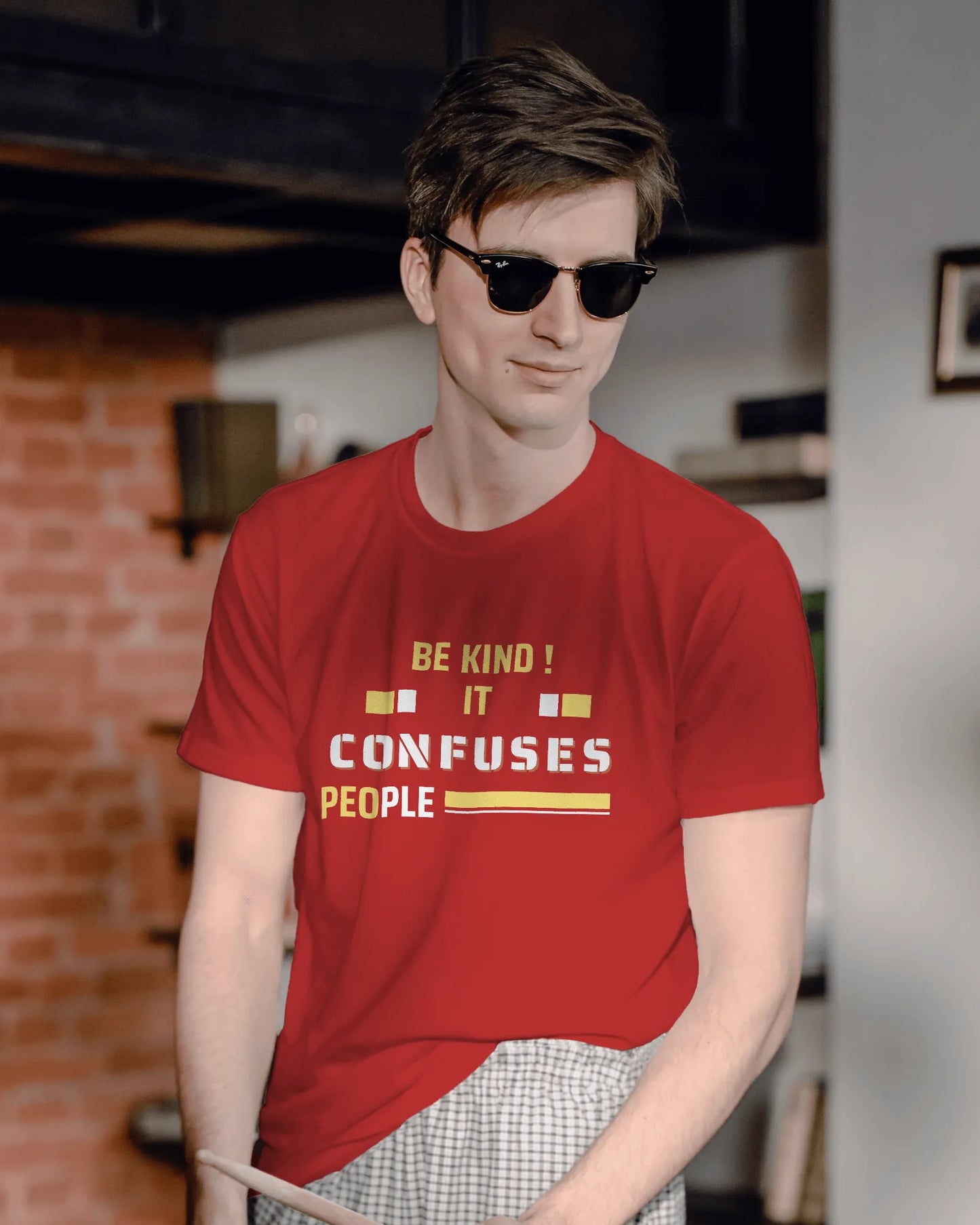 "Be Kind - It Confuses People" | Men’s Motivational T-shirt