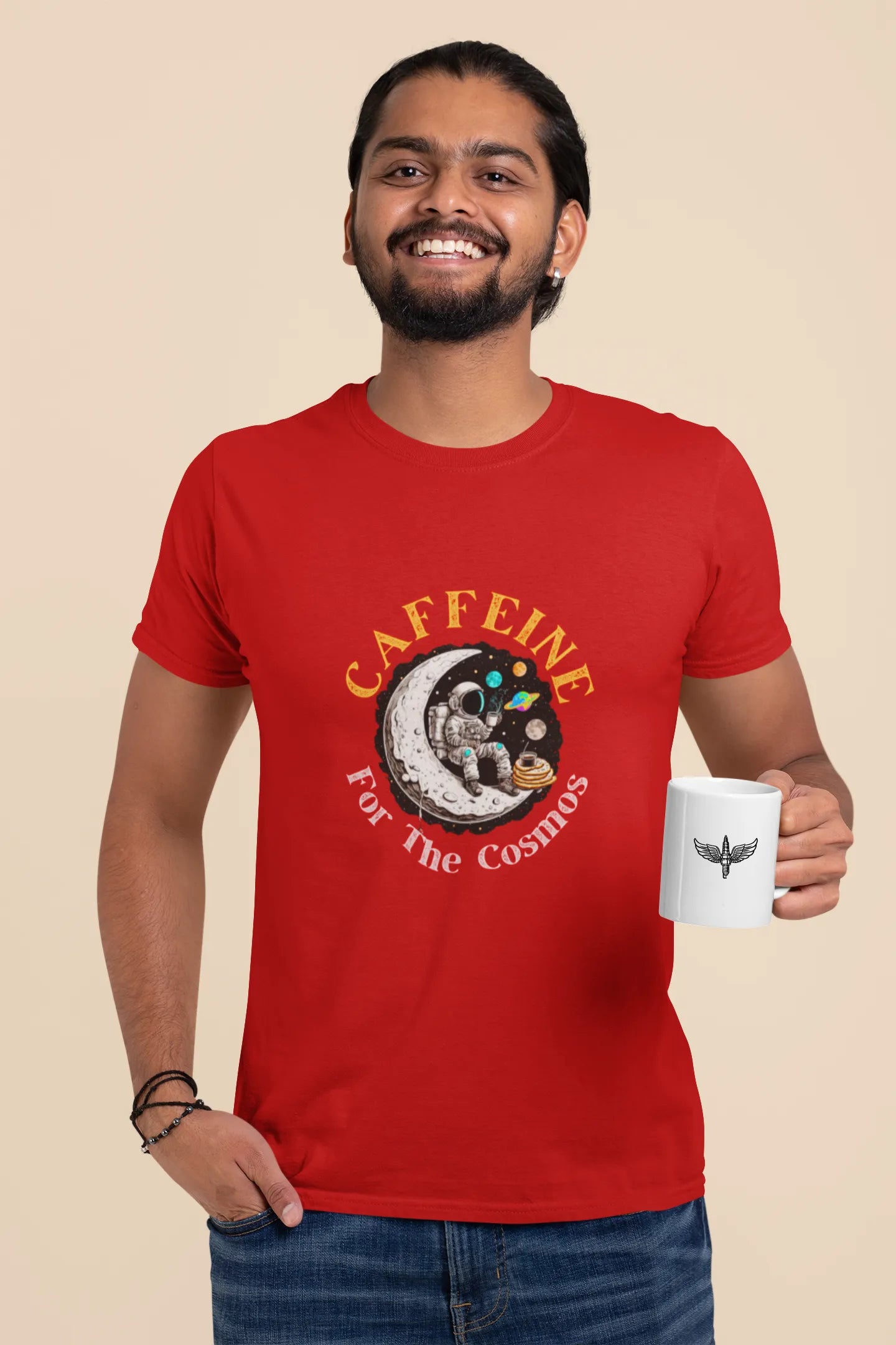"Caffeine For The Cosmos" | Men’s Coffee Lovers T-shirt