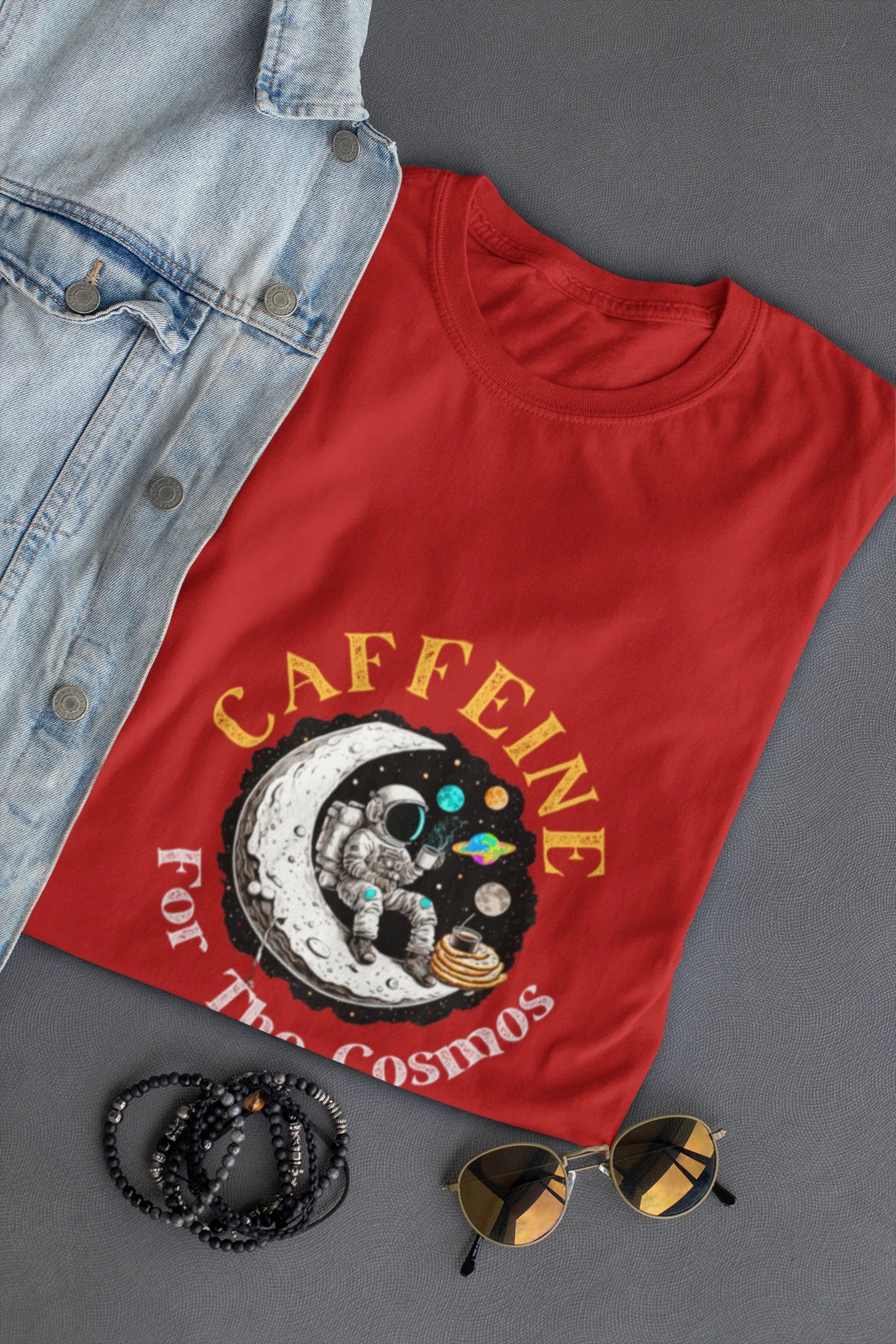 "Caffeine For The Cosmos" | Women’s Coffee Lovers T-shirt