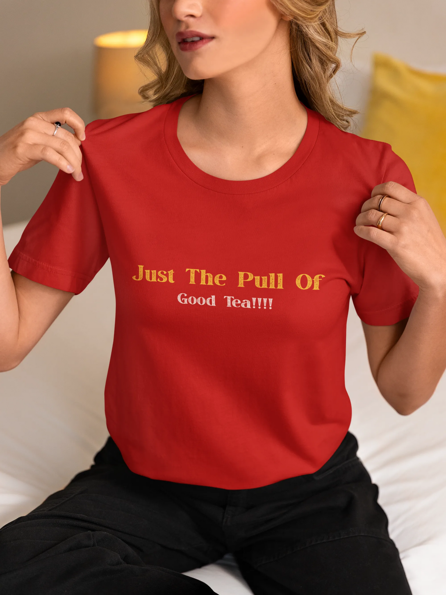 "Gravity? Nah - Just The Pull of Good Tea" | Women’s T-shirt for Tea Lovers