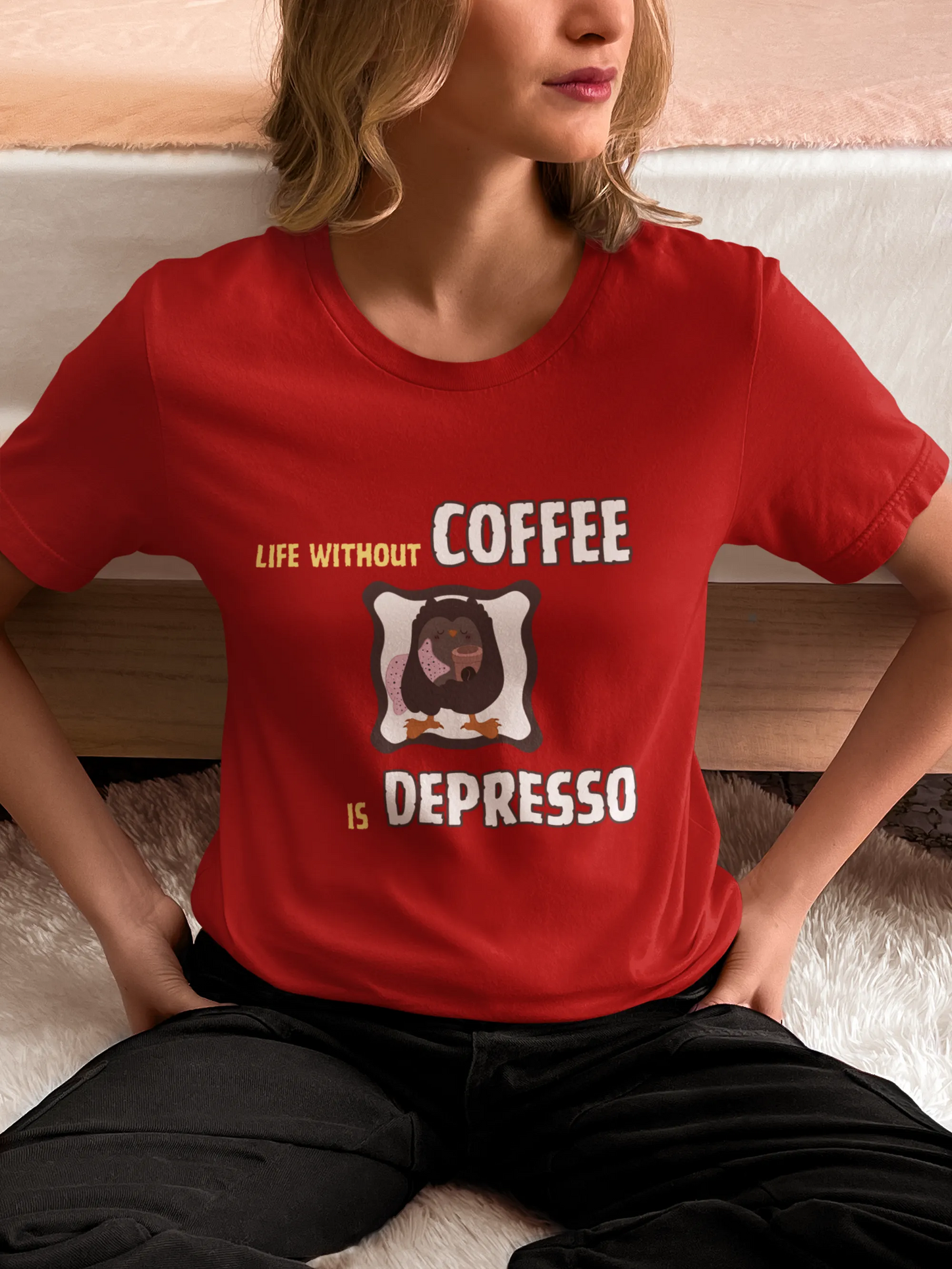 "Life Without Coffee Is Depresso" | Women’s Coffee Lovers T-shirt