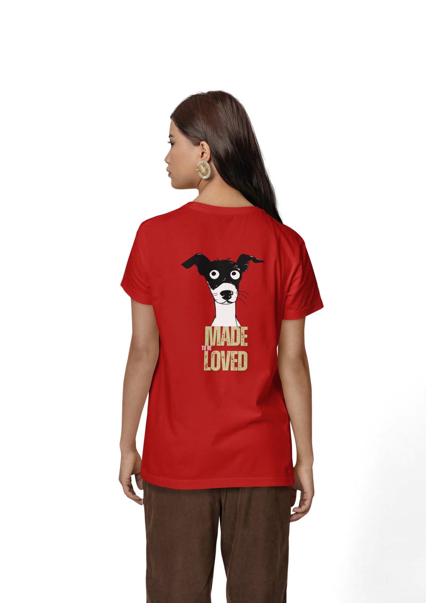 Made to Be Loved – Loyal Rescue Dog T-Shirt for Women