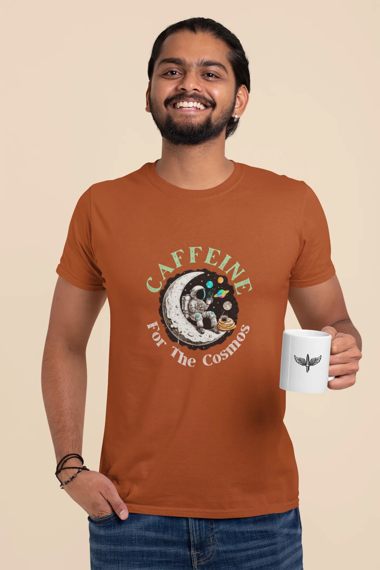 "Caffeine For The Cosmos" | Men’s Coffee Lovers T-shirt