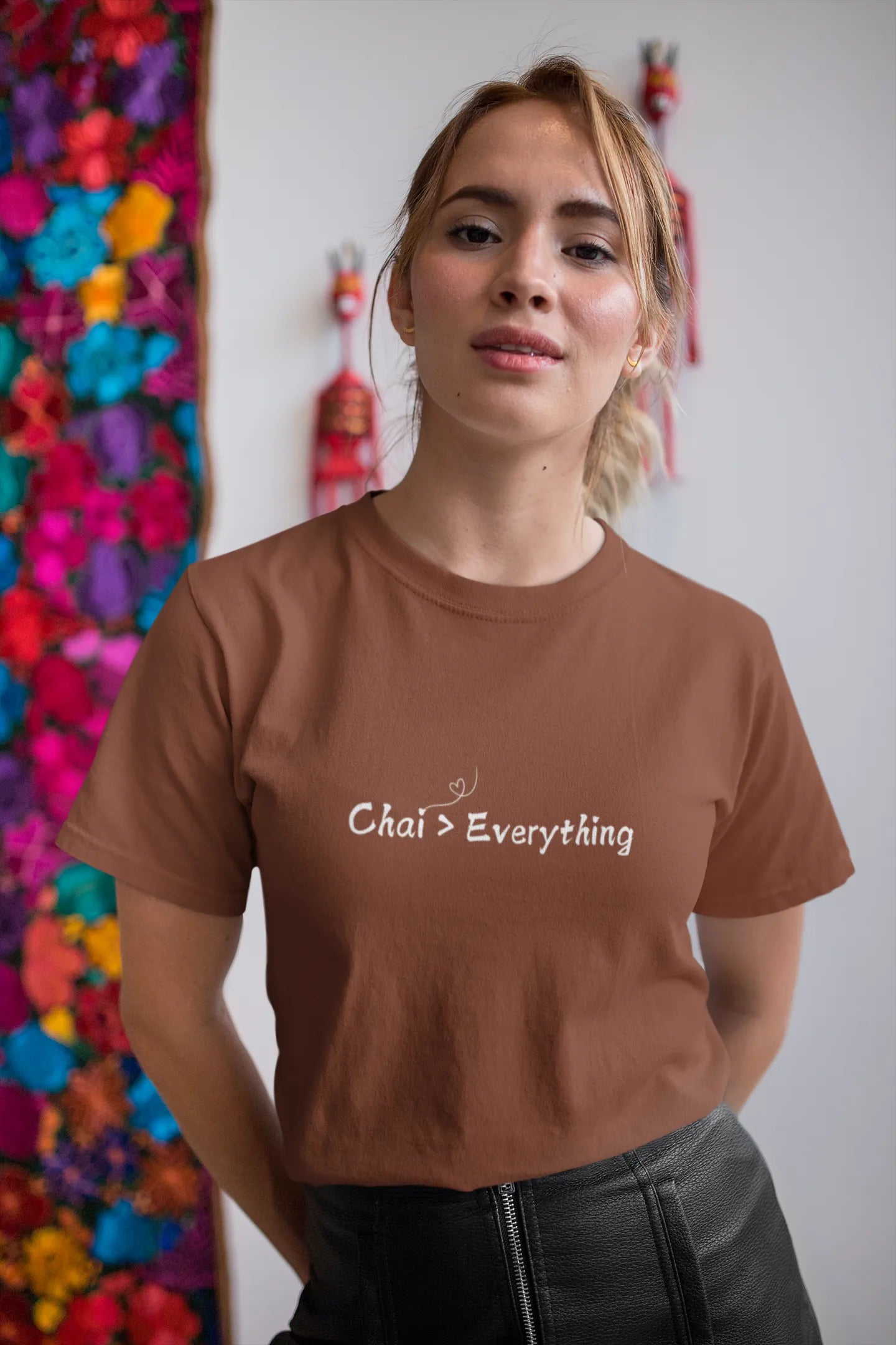 "Chai > Everything" | Women’s T-shirt for Tea Lovers