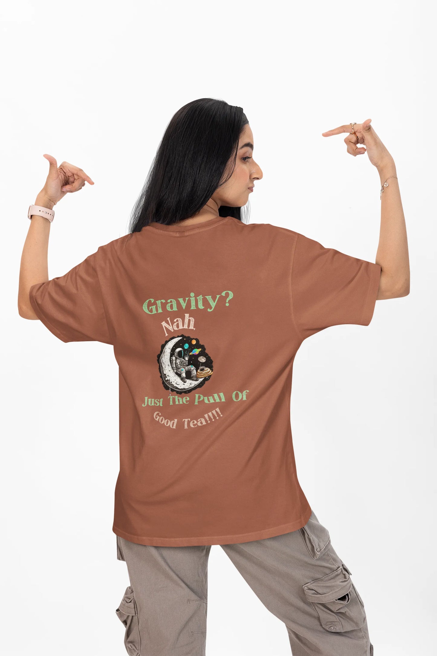 "Gravity? Nah - Just The Pull of Good Tea" | Women’s T-shirt for Tea Lovers