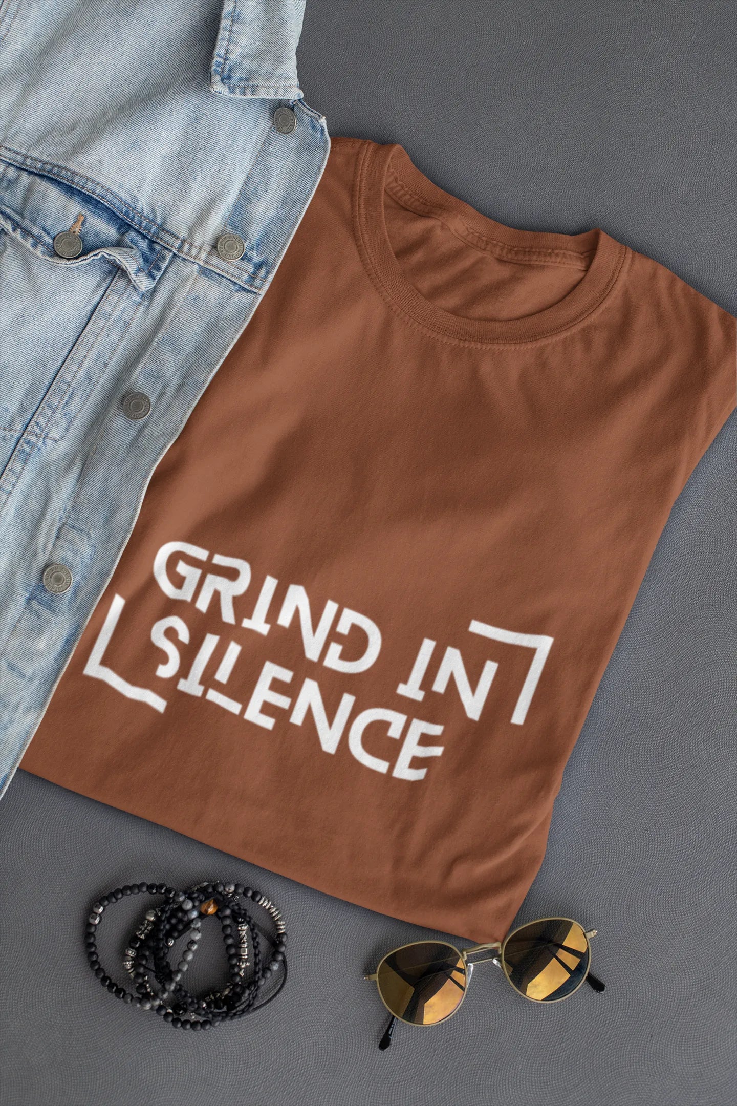 "Grind In Silence" | Men’s Motivational T-shirt