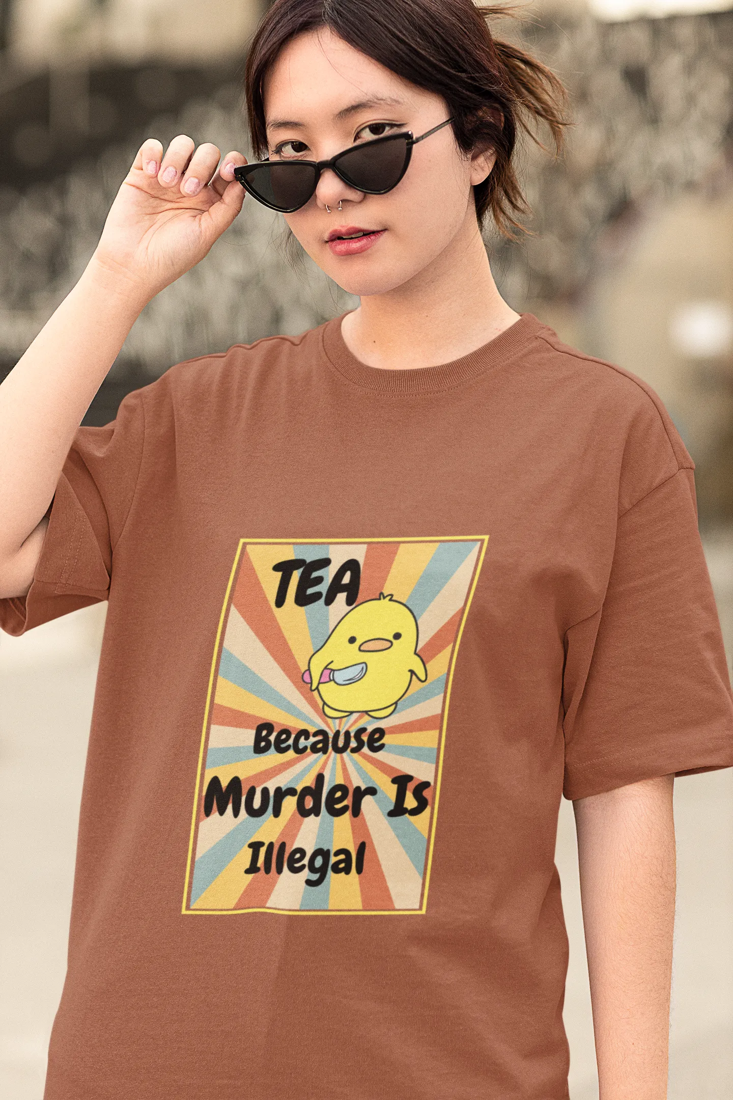 "Tea - Because Murder is Illegal" | Women’s T-shirt for Tea Lovers