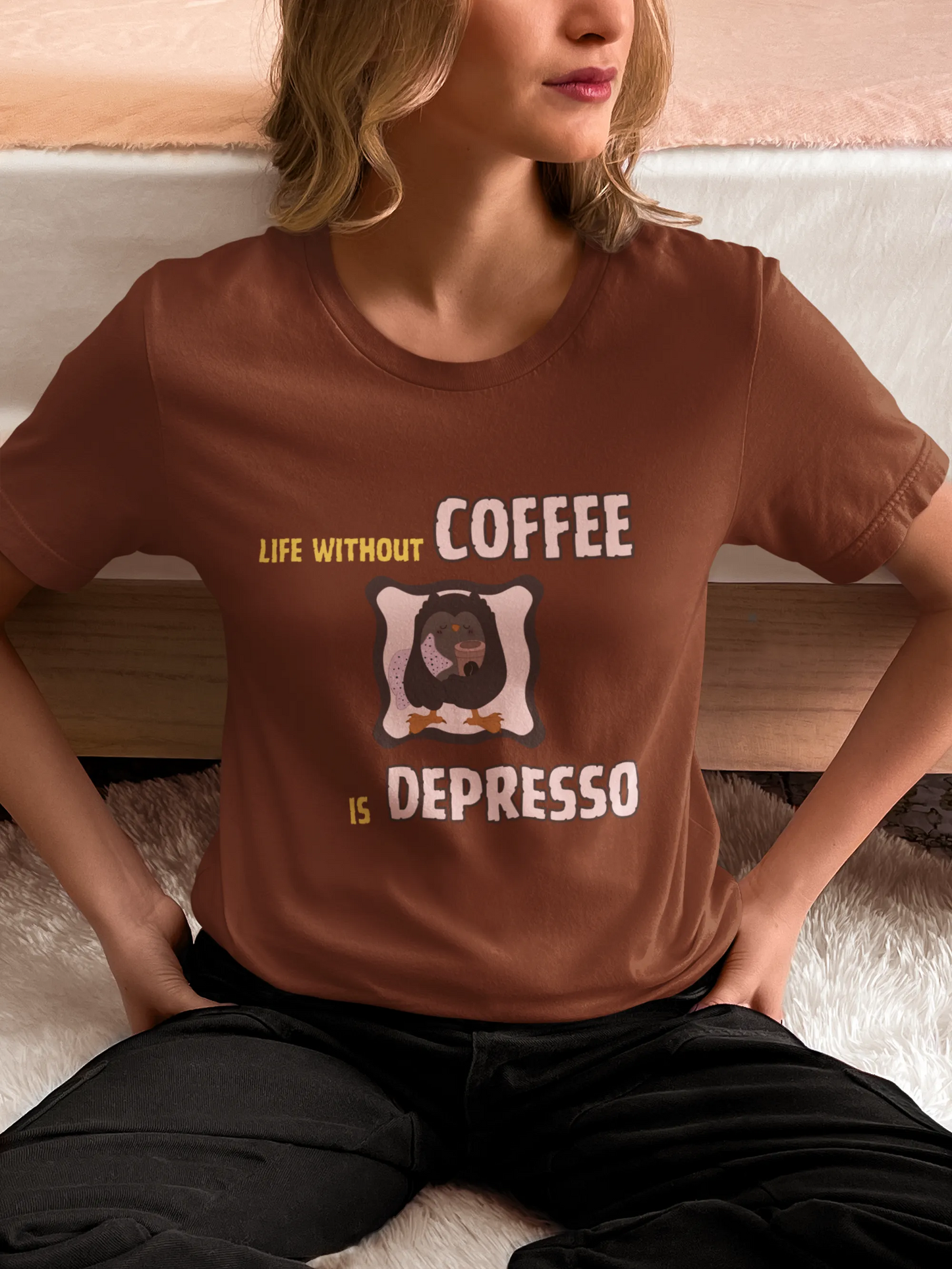 "Life Without Coffee Is Depresso" | Women’s Coffee Lovers T-shirt