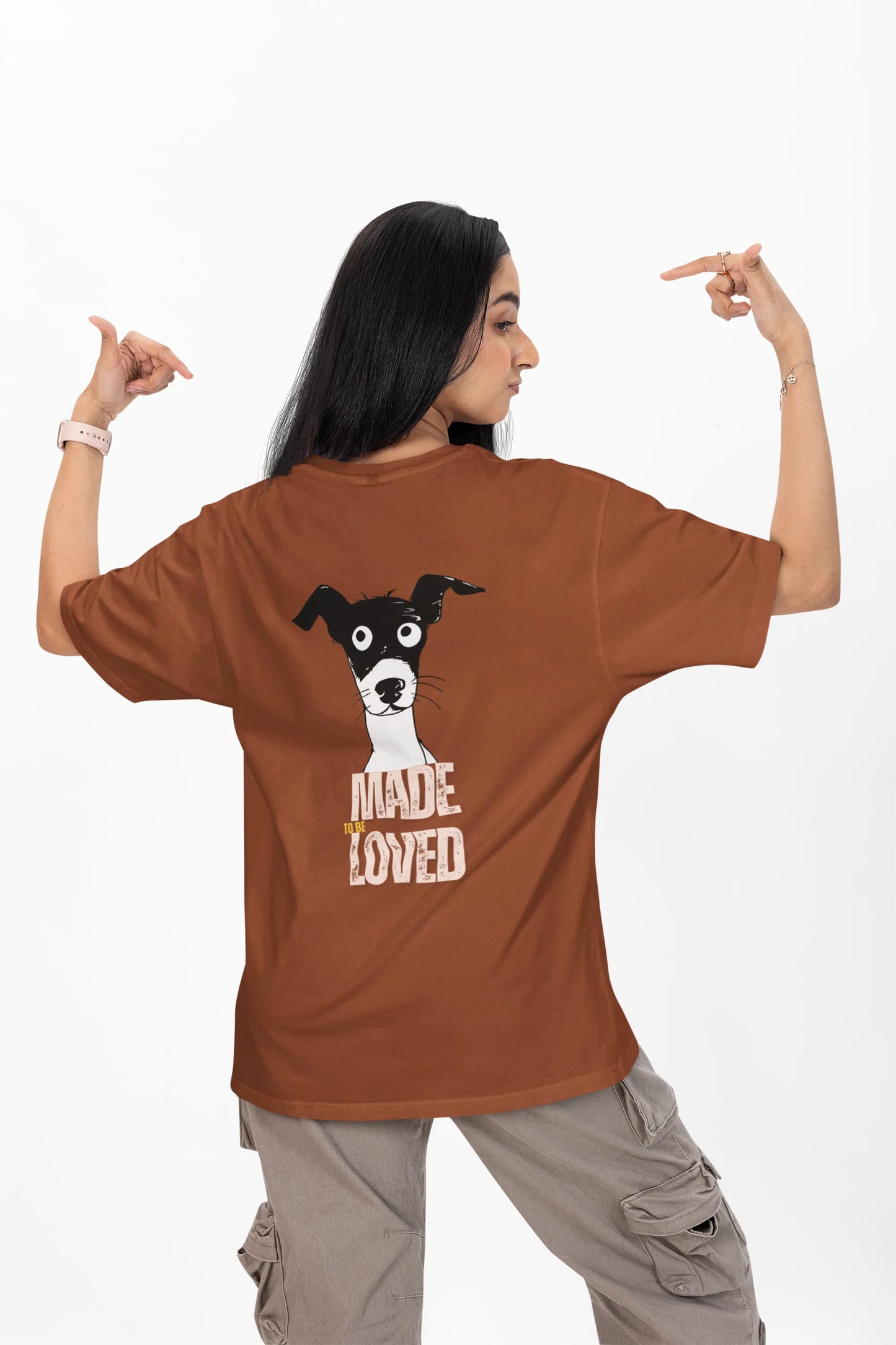 Made to Be Loved – Loyal Rescue Dog T-Shirt for Women