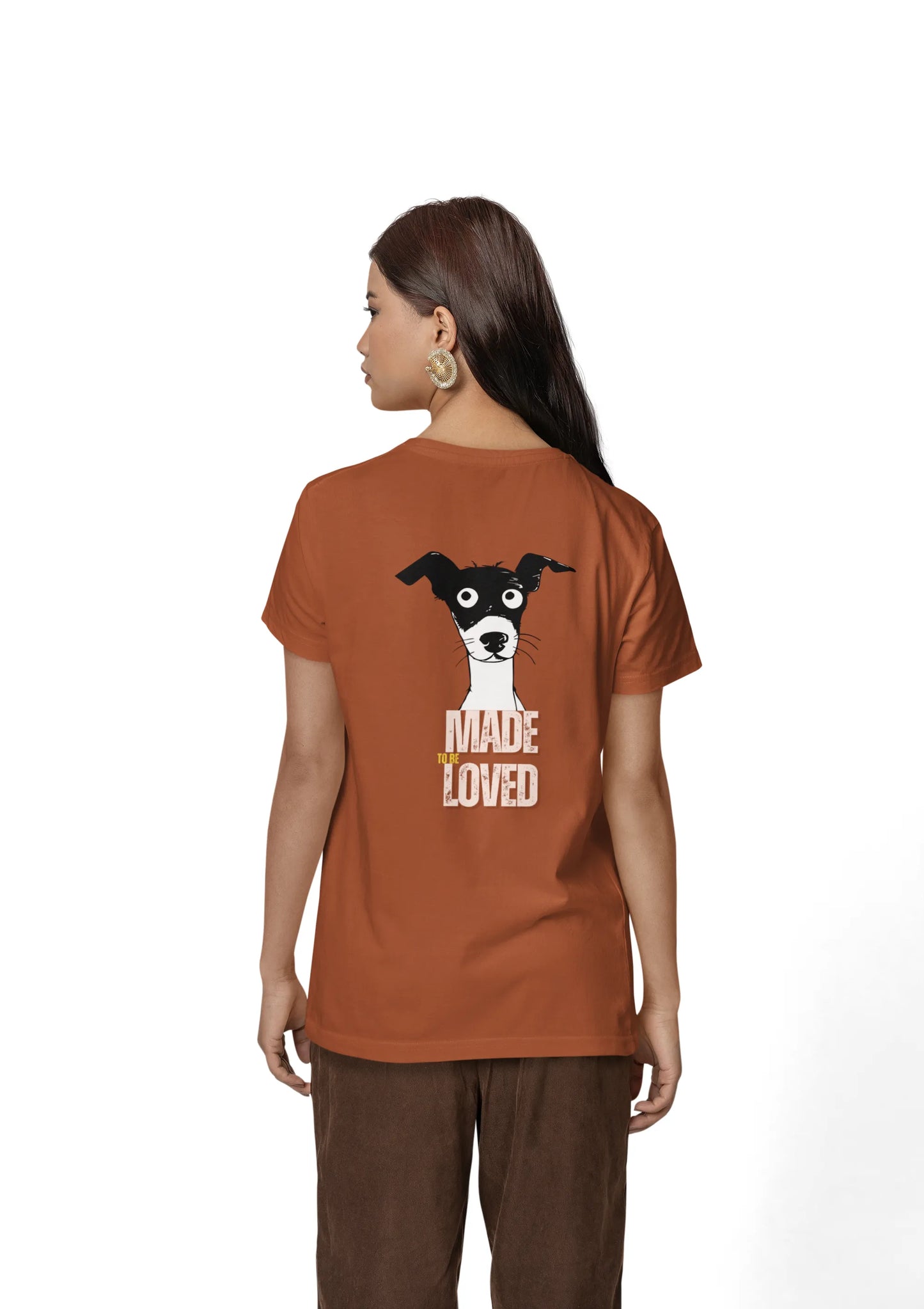 Made to Be Loved – Loyal Rescue Dog T-Shirt for Women