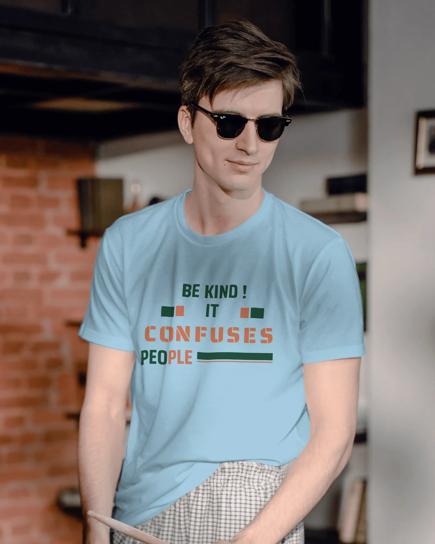 "Be Kind - It Confuses People" | Men’s Motivational T-shirt