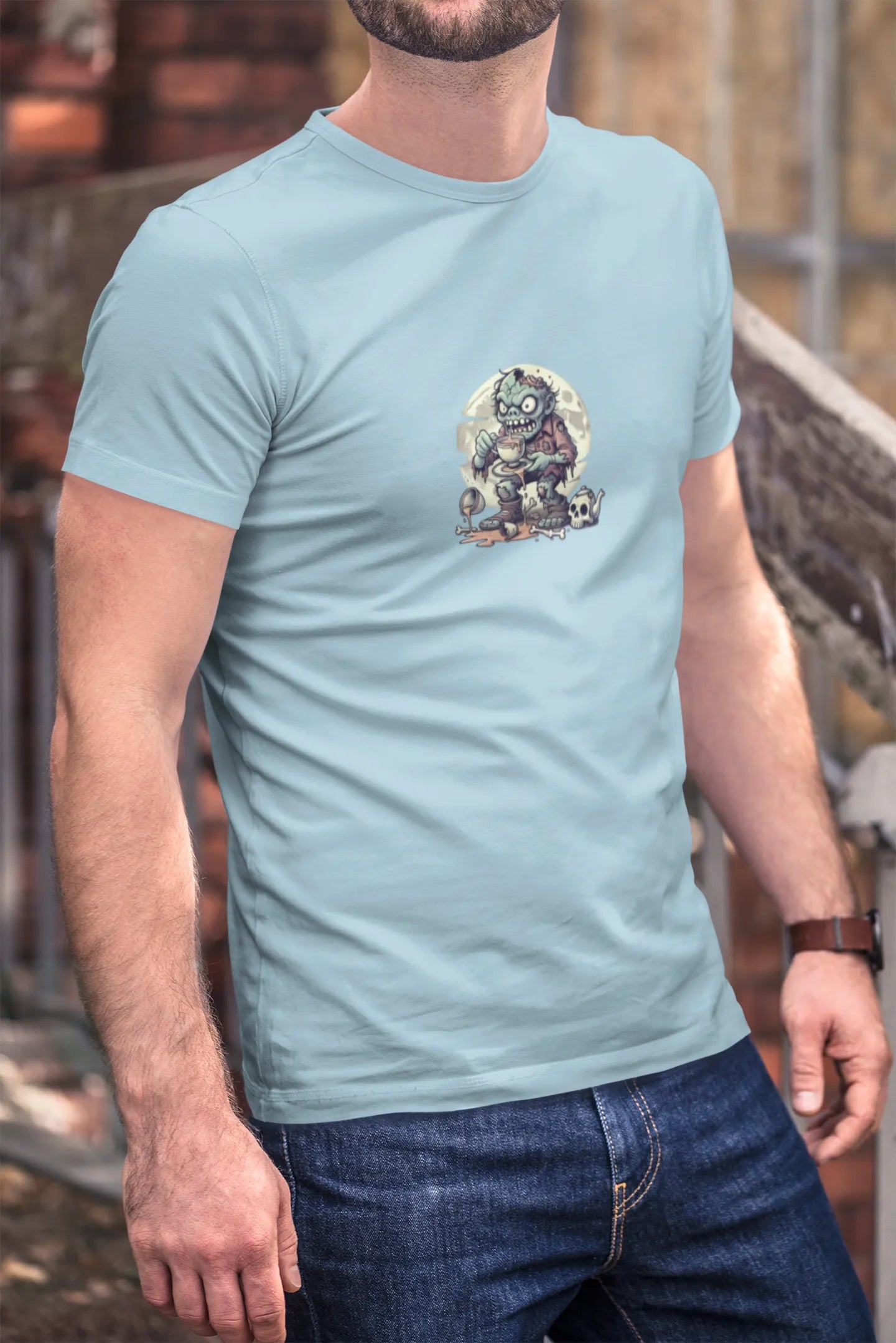 "Brains? No Thanks, Just Tea" | Men’s T-shirt for Tea Lovers