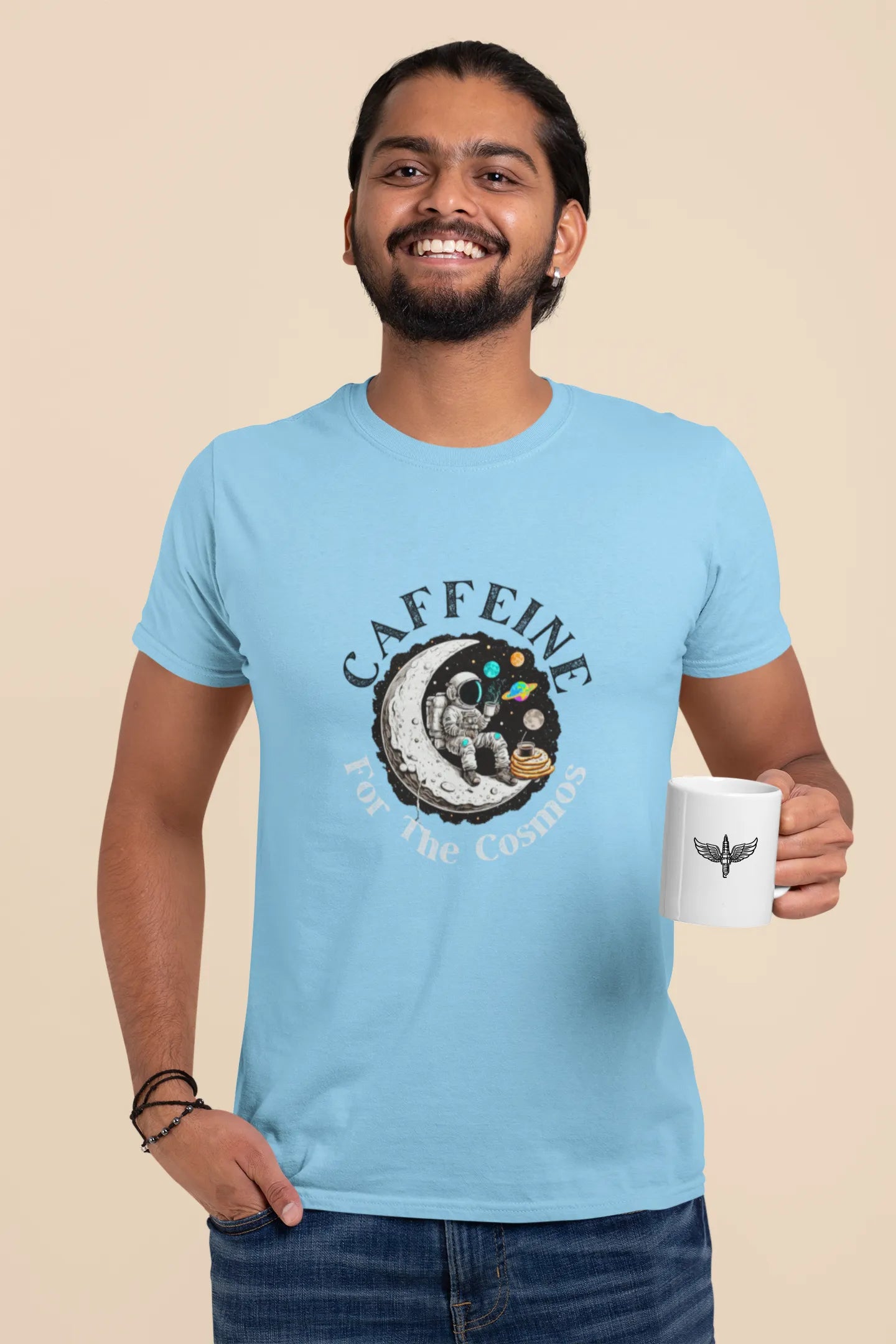 "Caffeine For The Cosmos" | Men’s Coffee Lovers T-shirt