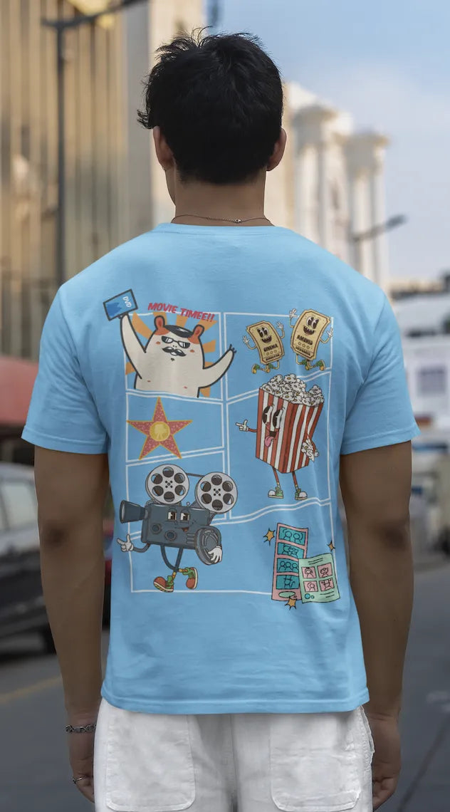 "Cartoon Movie Time Graphic T-Shirt – Fun Cinema Vibes Tee for Movie Lovers" | Men’s T-shirt for Cartoon Lovers
