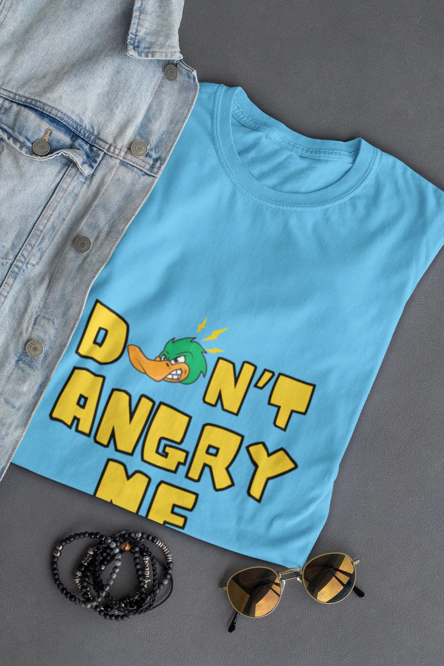 "Don’t Angry Me – Angry Duck Attitude T-Shirt" | Men’s T-shirt for Animal Lovers