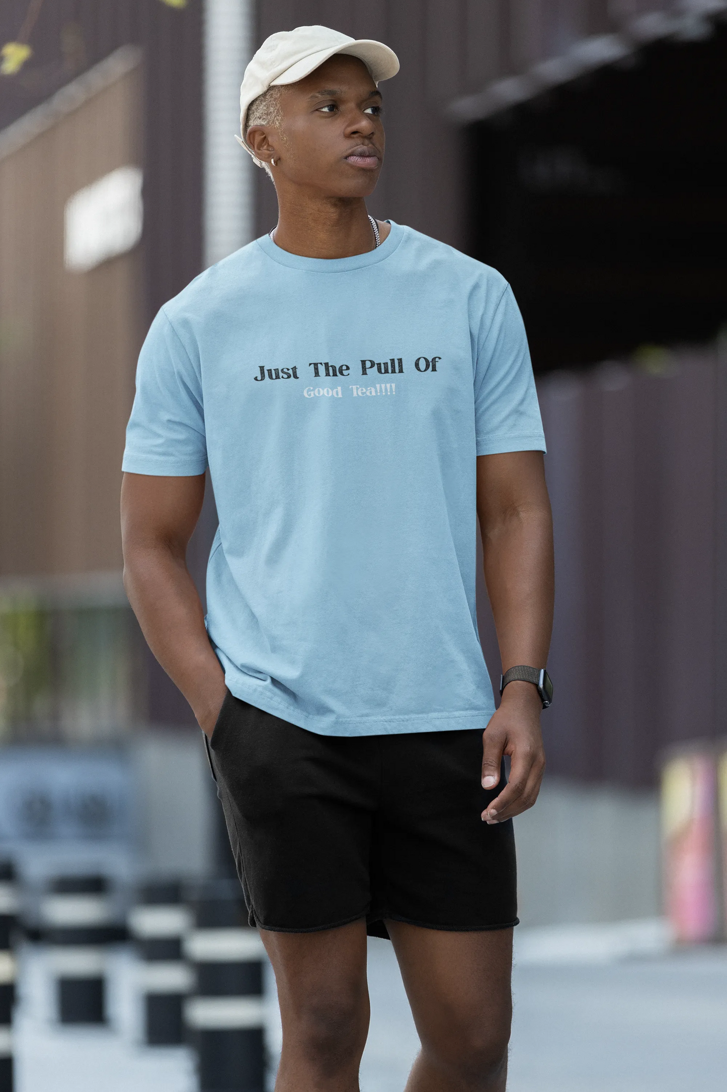 "Gravity? Nah - Just The Pull of Good Tea" | Men’s T-shirt for Tea Lovers