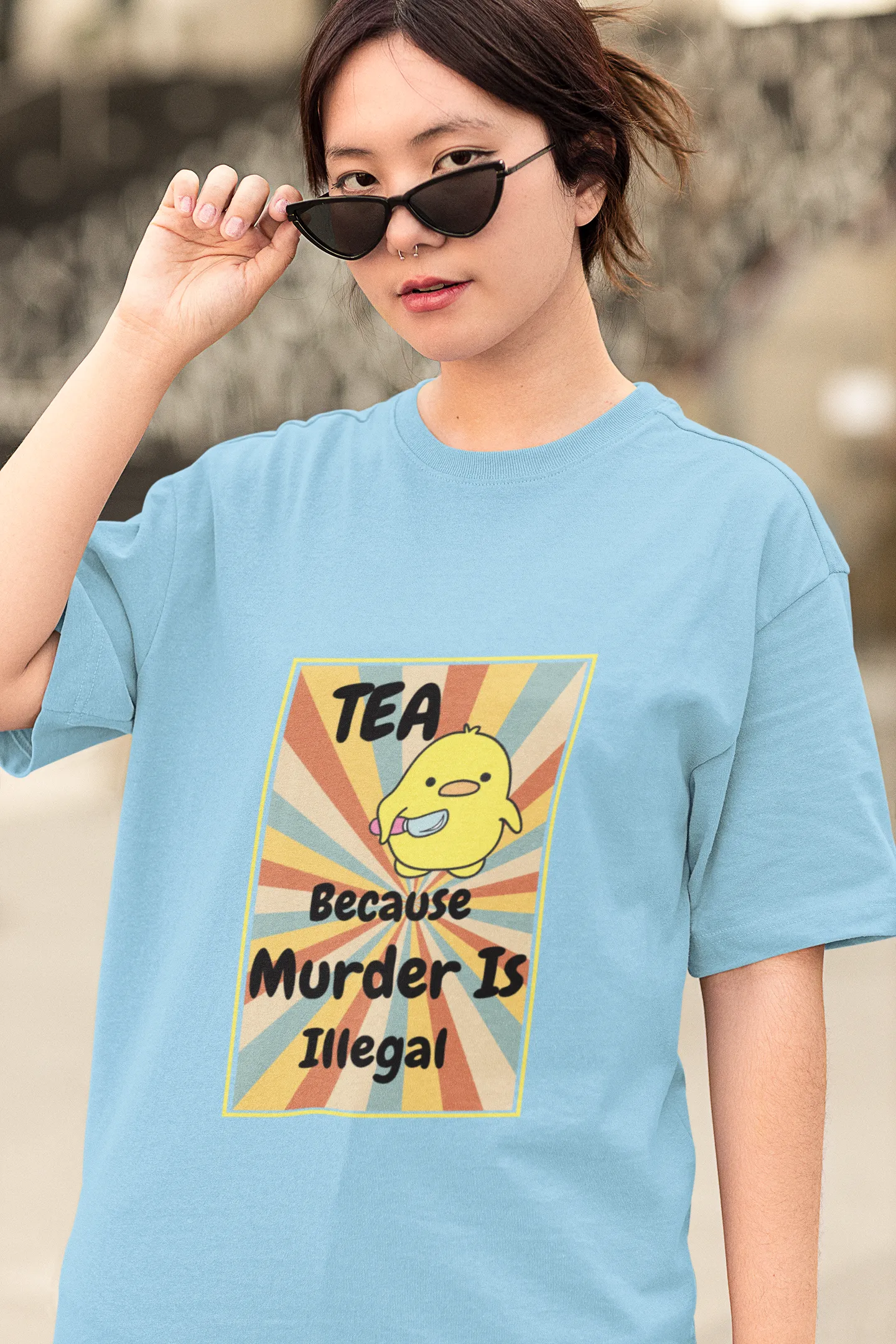 "Tea - Because Murder is Illegal" | Women’s T-shirt for Tea Lovers