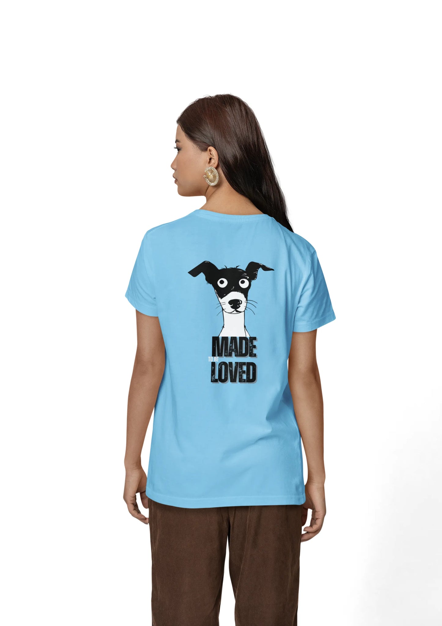 Made to Be Loved – Loyal Rescue Dog T-Shirt for Women