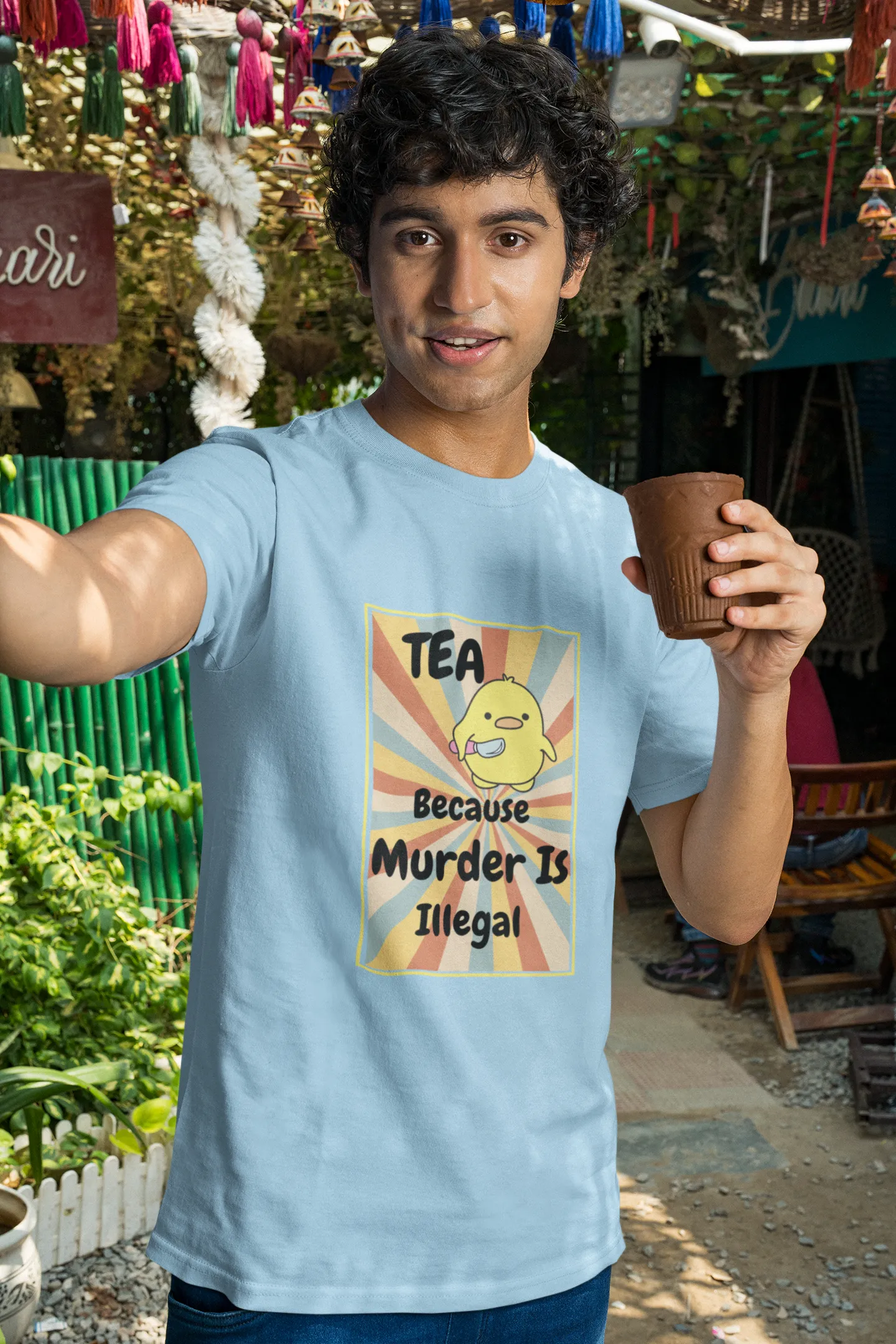 "Tea - Because Murder is Illegal" | Men’s T-shirt for Tea Lovers