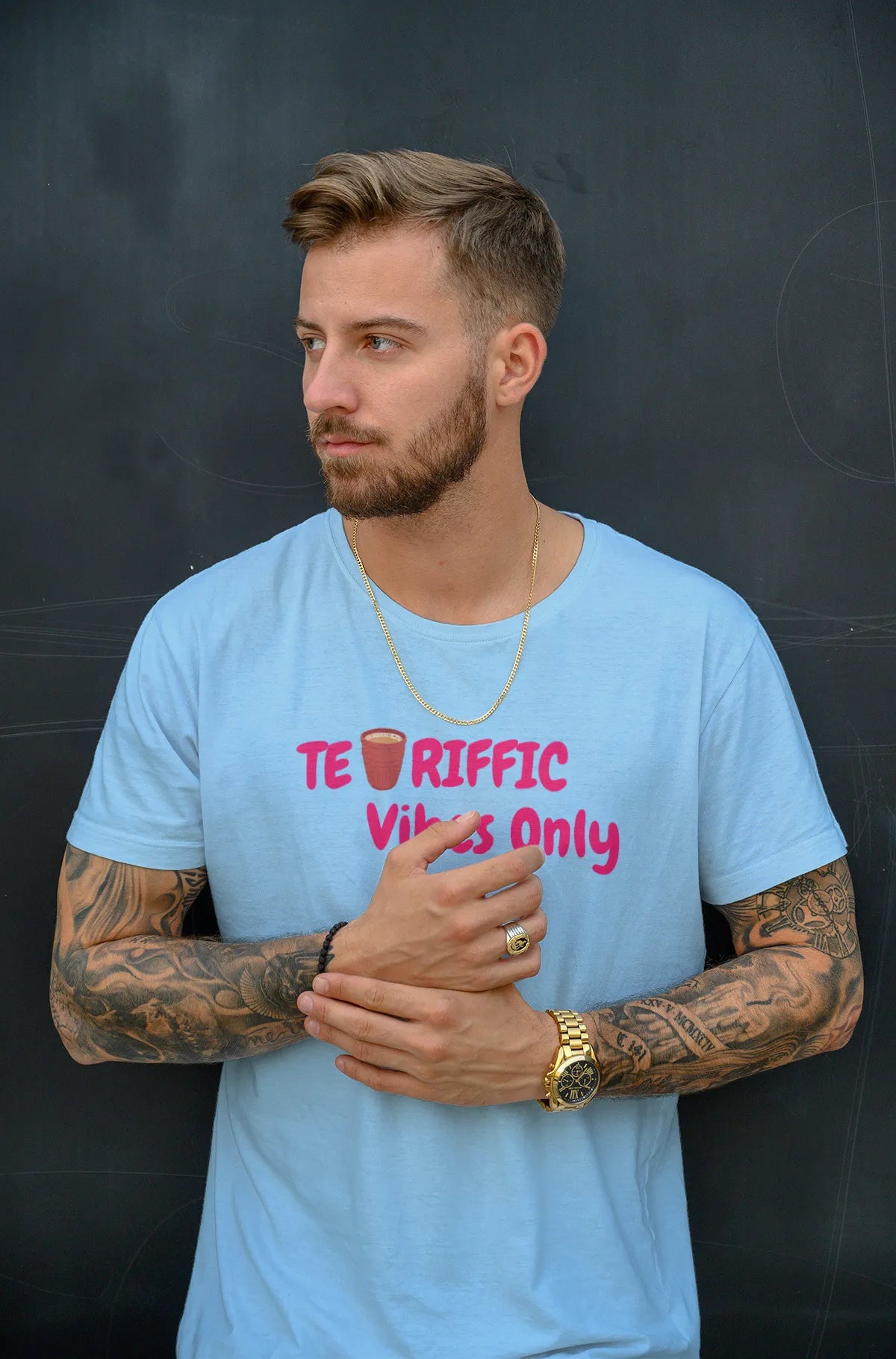 "Tea - Riffic Vibes Only" | Men’s T-shirt for Tea Lovers