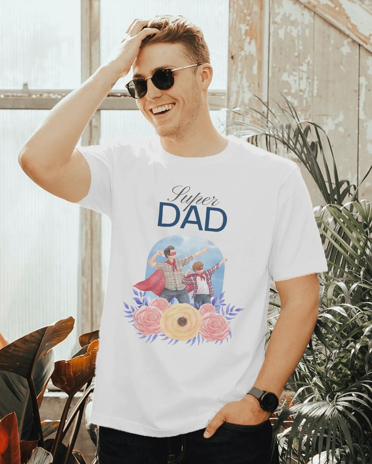 "Super Dad" Off White T-Shirt – Thoughtful Father’s Day Gift