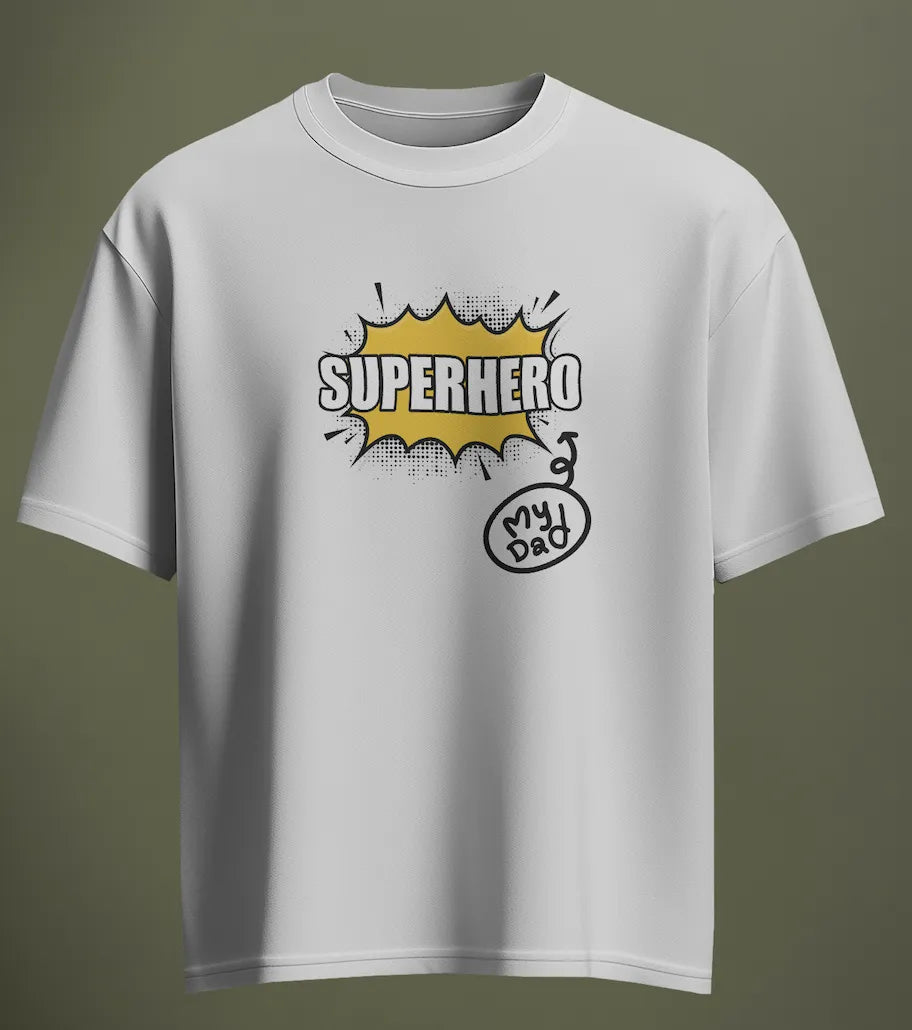 “Superhero – My Dad” Comic Style T-Shirt | Tee for Father’s Day & Special Occasions