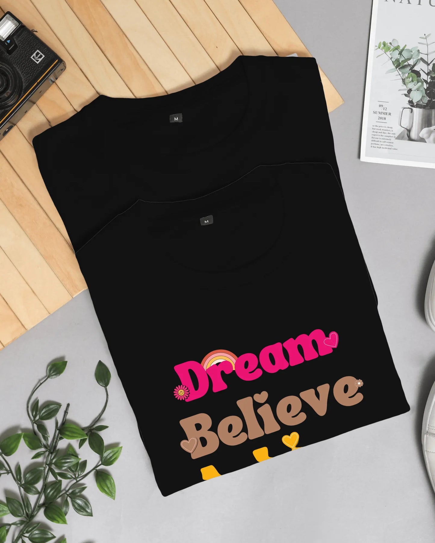 "Dream Believe Achieve" | Women’s Motivational T-shirt