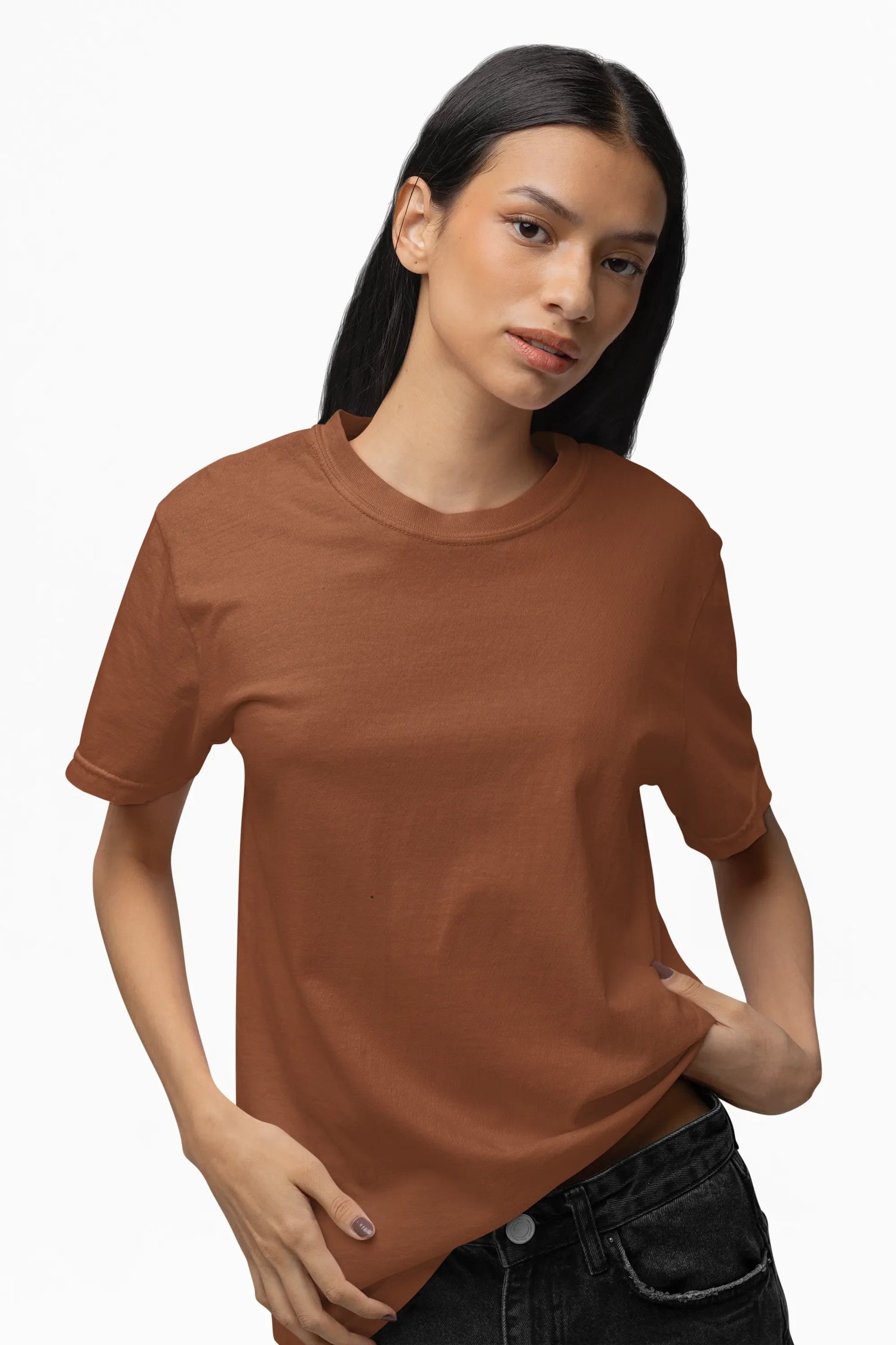 Women's Regular Fit Plain Solid T-Shirts