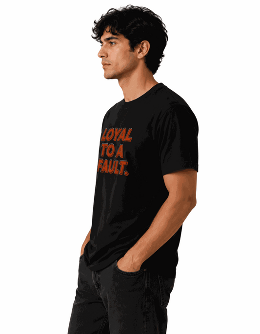 Loyal to a fault | Men's Black T-shirt | The Sibling Edit