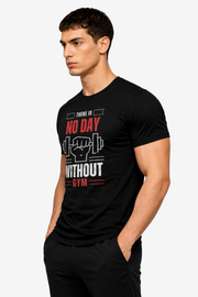 No Day Without Gym | Men's Black T-shirt | Muscle and Mind