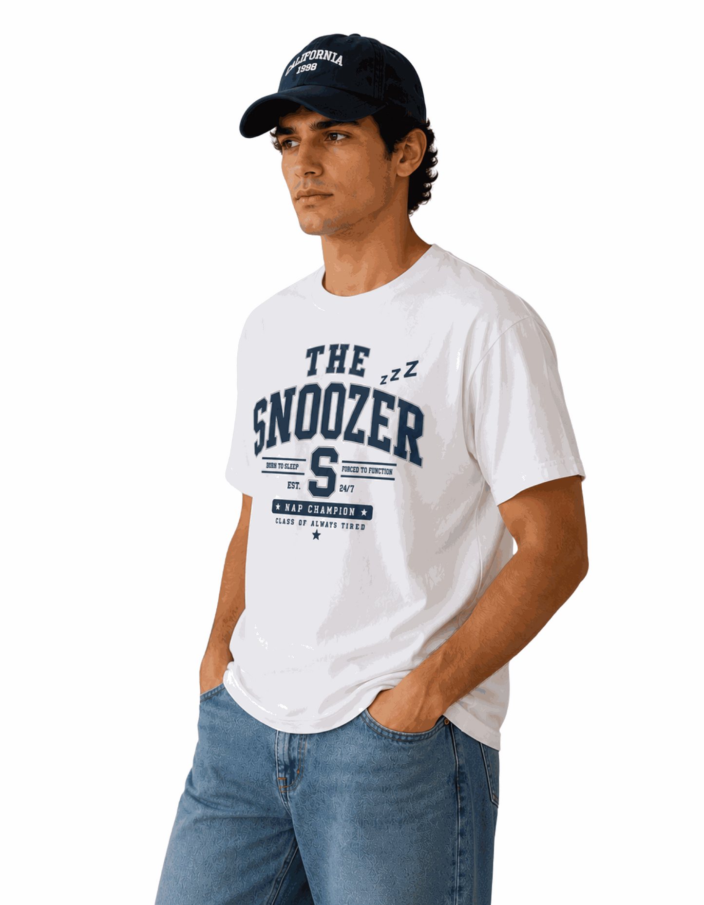 The snoozer | Men's Off-White T-shirt | The Sibling Edit