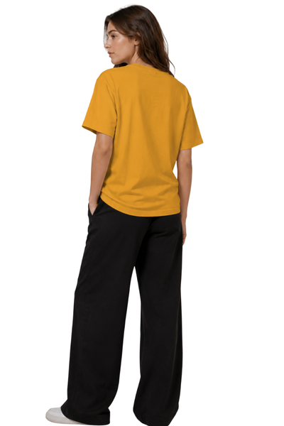 Crazy World | Women's Mustard T-shirt | Cartoon