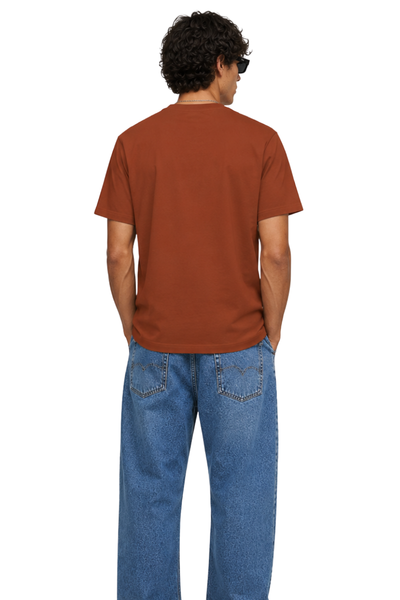 Sleepy Penguin | Men's Rust brown T-shirt | Cartoon