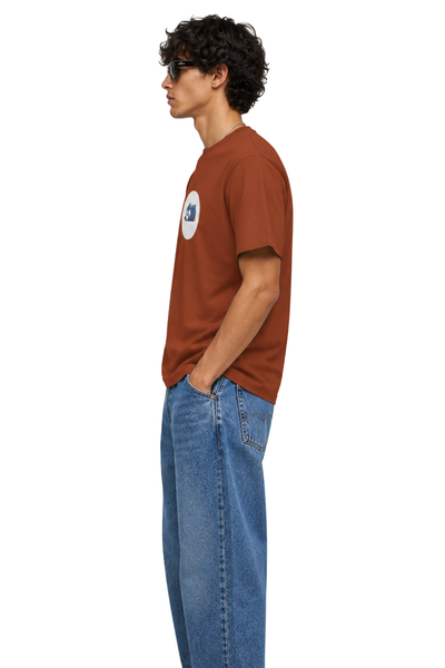 Sleepy Penguin | Men's Rust brown T-shirt | Cartoon