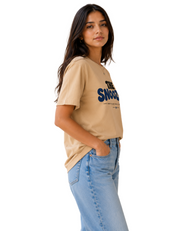 The snoozer | Women's Beige T-shirt | The Sibling Edit
