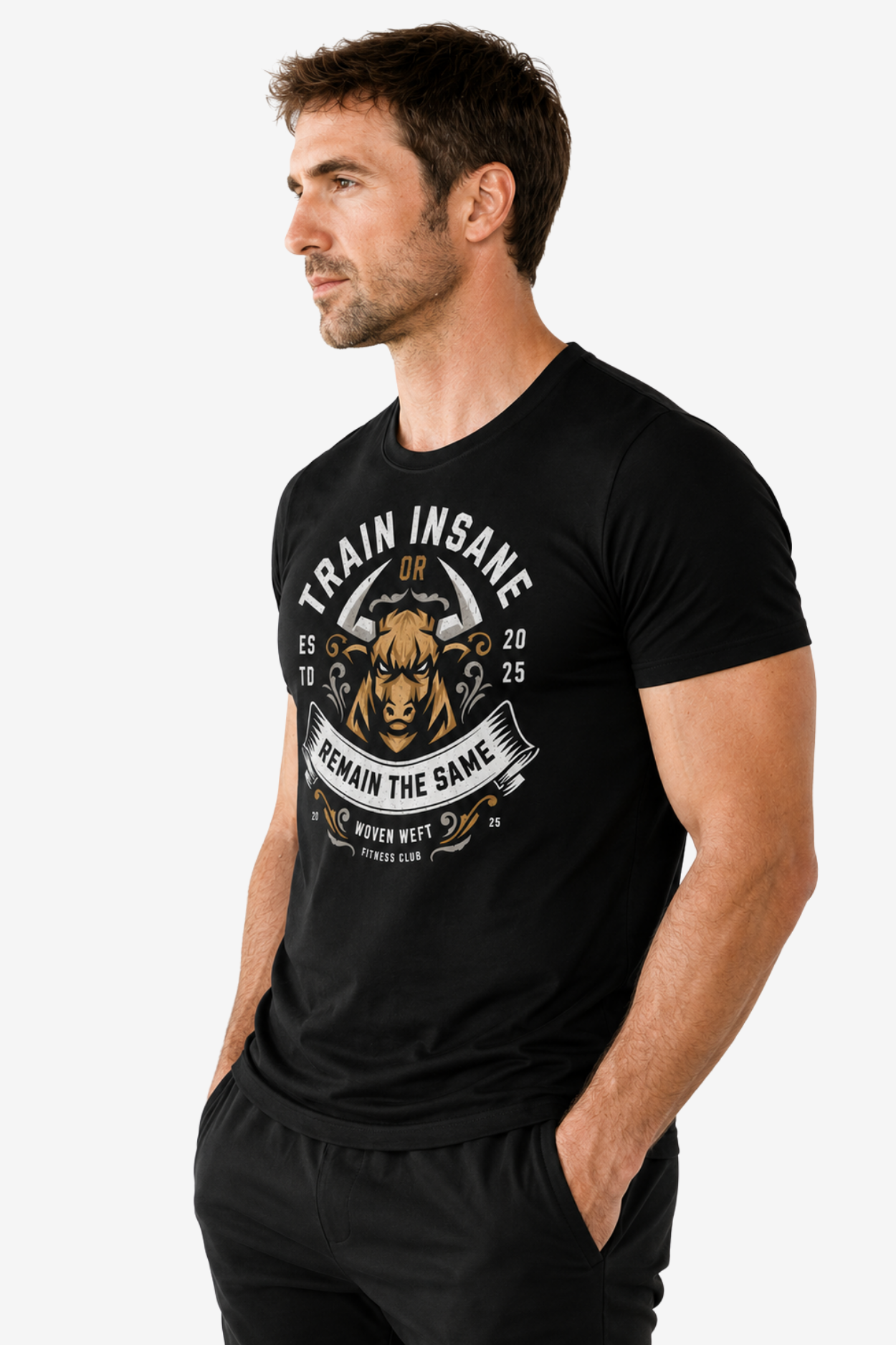 Train Insane | Men's Black T-shirt | Muscle and Mind