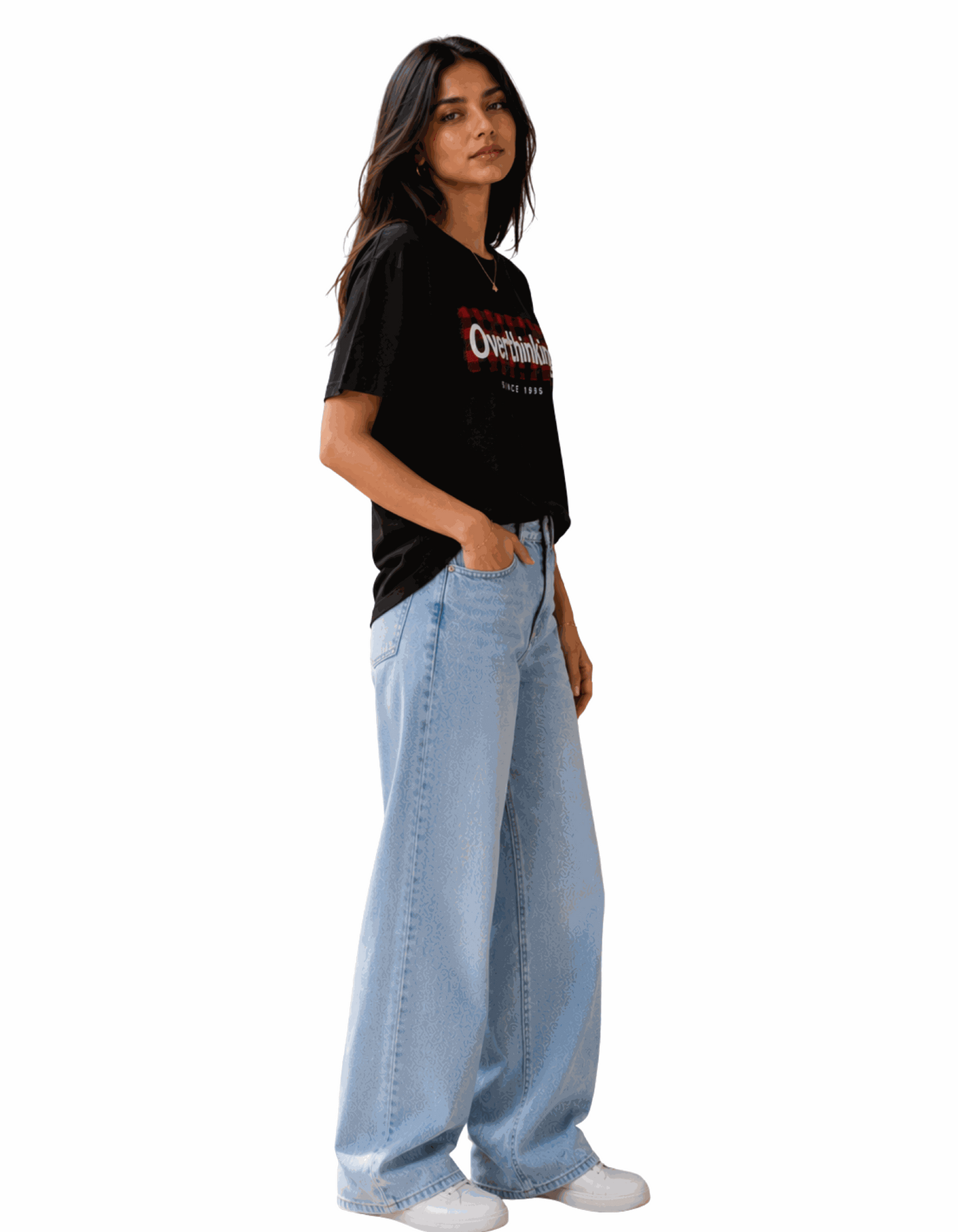 Overthinker | Women's Black T-shirt | The Sibling Edit