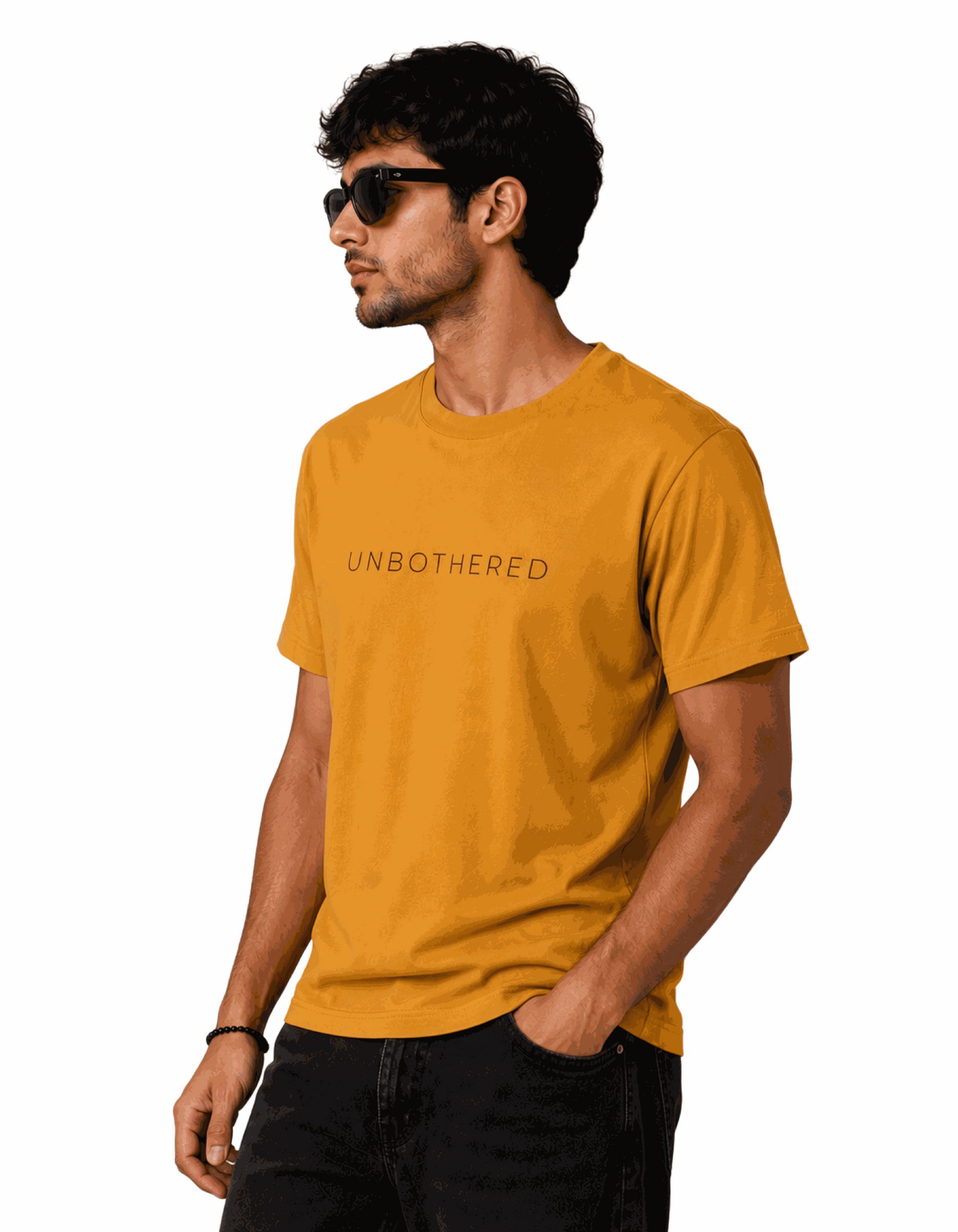 Unbothered | Women's Mustard T-shirt | The Sibling Edit