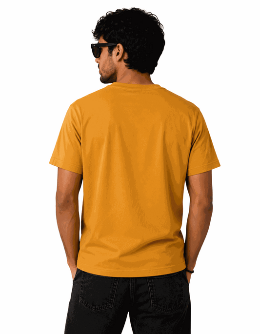 Unbothered | Men's Mustard T-shirt | The Sibling Edit