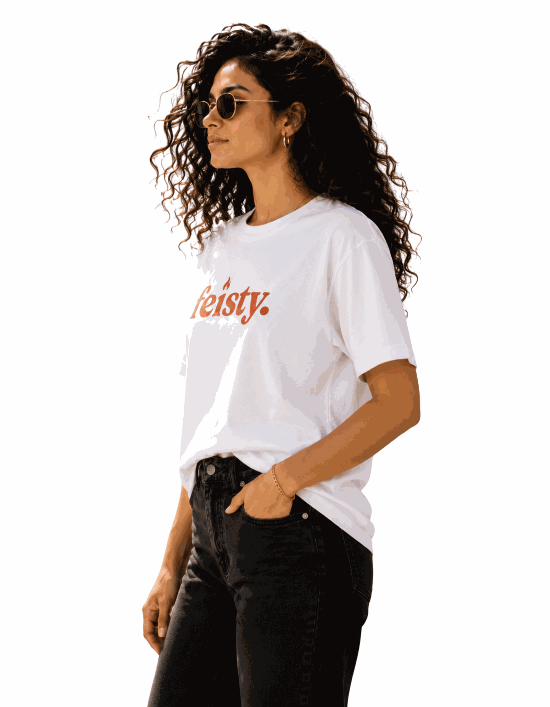 Feisty | Women's Off-White T-shirt | The Sibling Edit